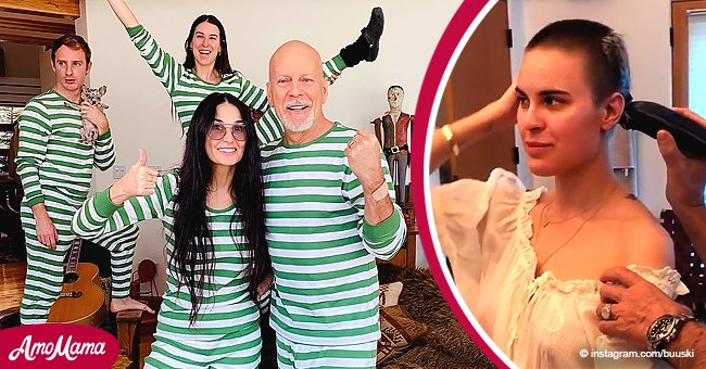 Bruce Willis Shaves Daughter Tallulahs Head While Quarantining With Ex