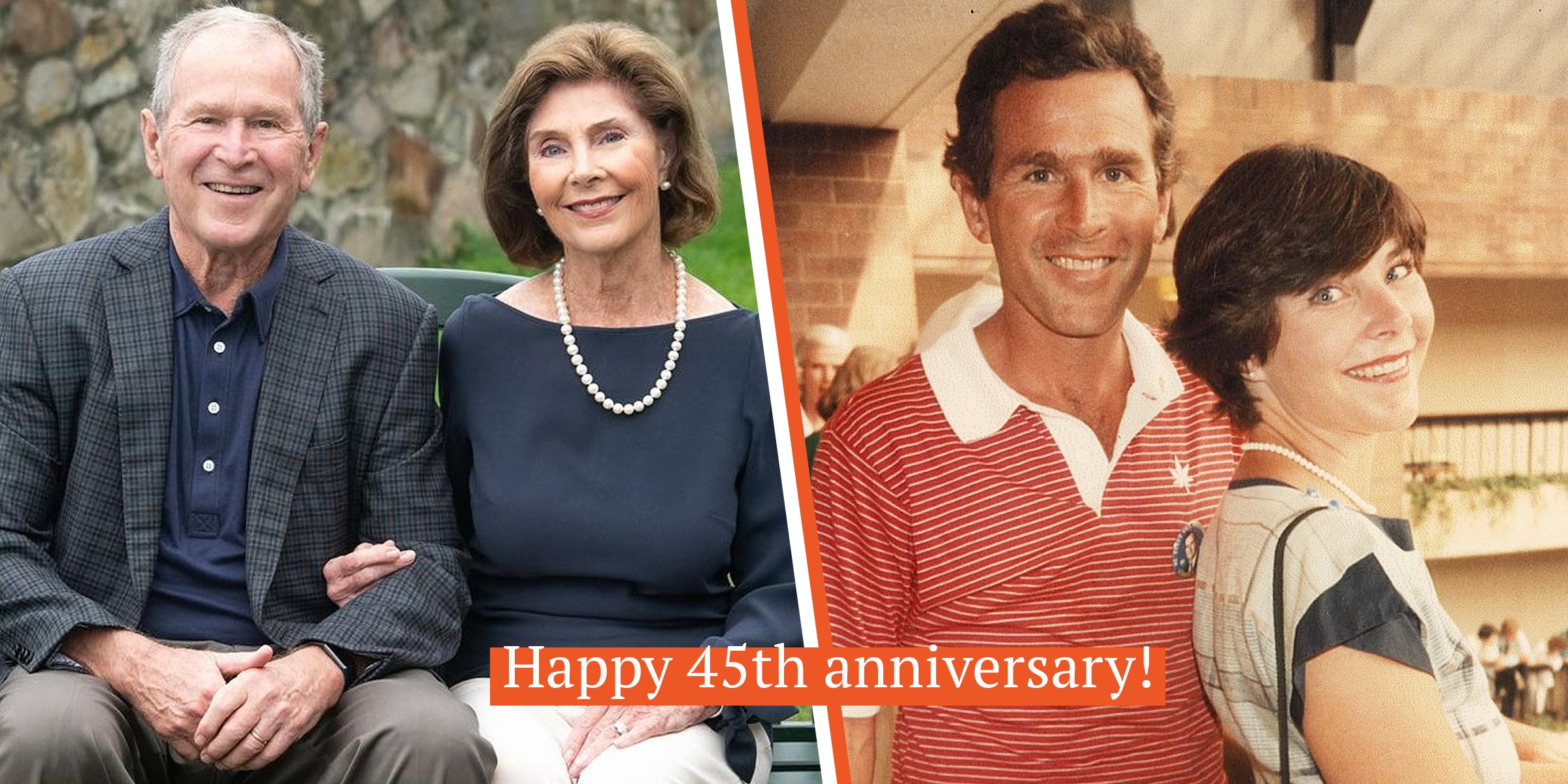 George W Laura Bush Celebrate Th Anniversary She S Still His
