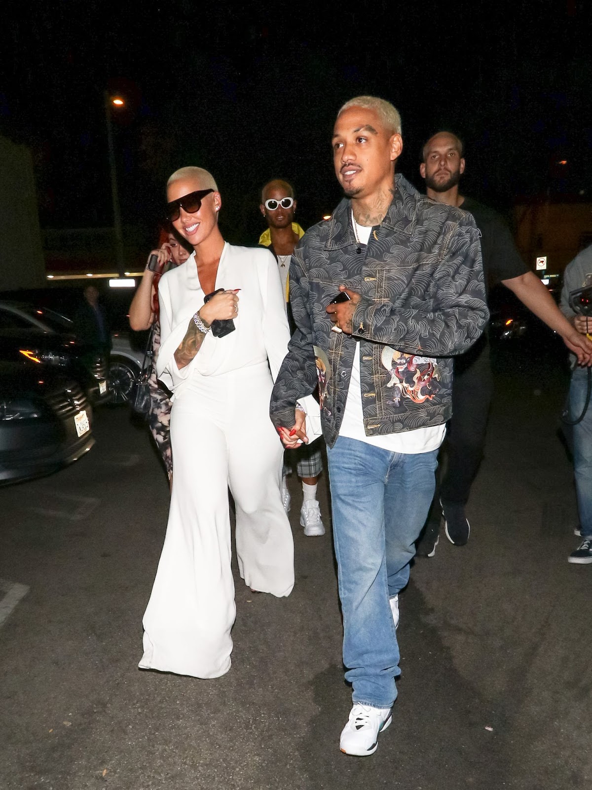 Amber Rose and Alexander "AE" Edwards spotted on October 21, 2018, in Los Angeles, California. | Source: Getty Images