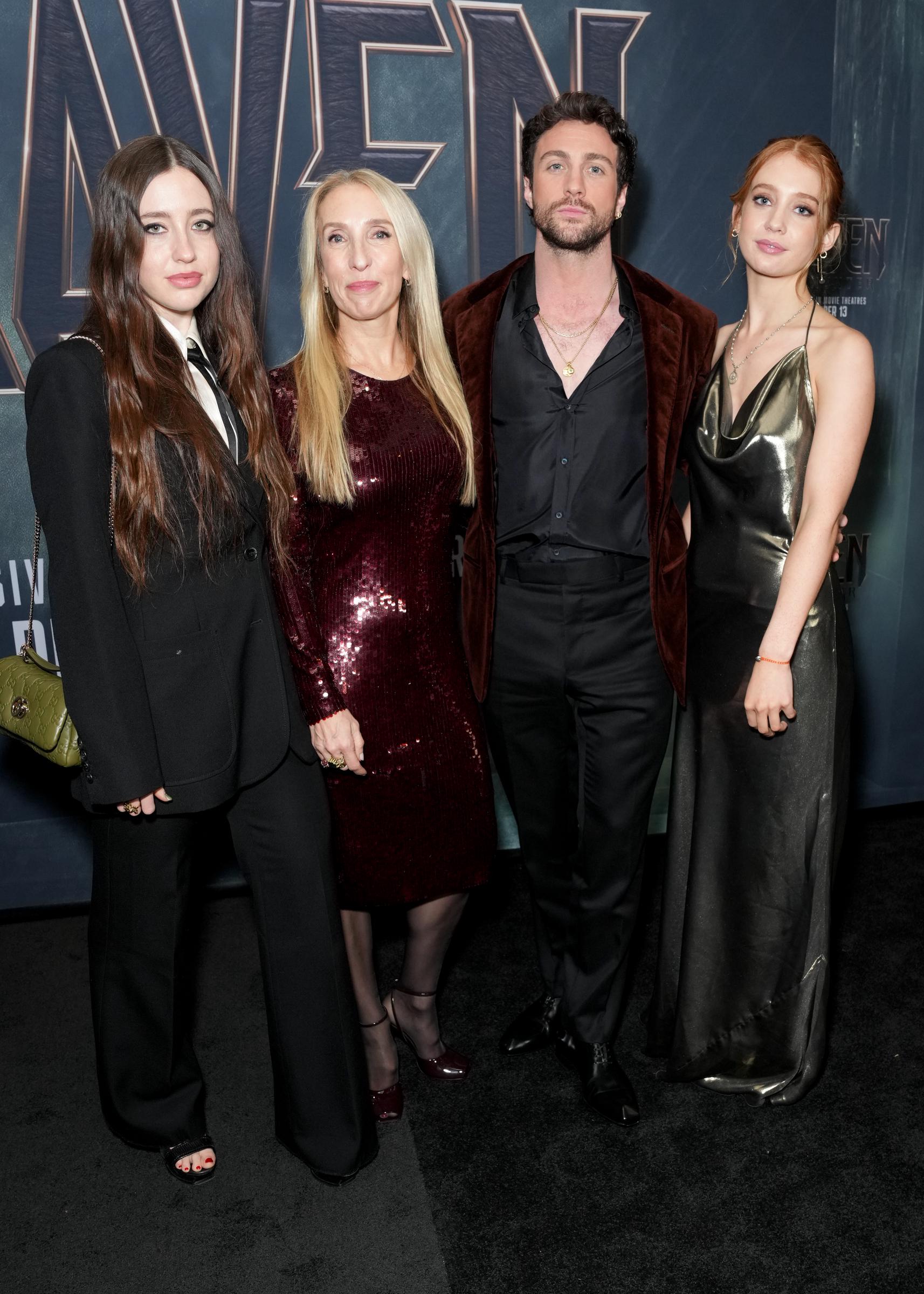 Angelica Jopling, Sam Taylor-Johnson, Aaron Taylor-Johnson, and Jessie Phoenix Jopling in New York City | Source: Getty Images