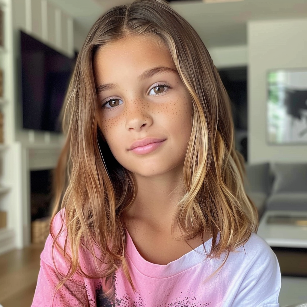 Speculative picture of what Justin and Hailey Bieber's daughter will look at 10 via AI | Source: Midjourney