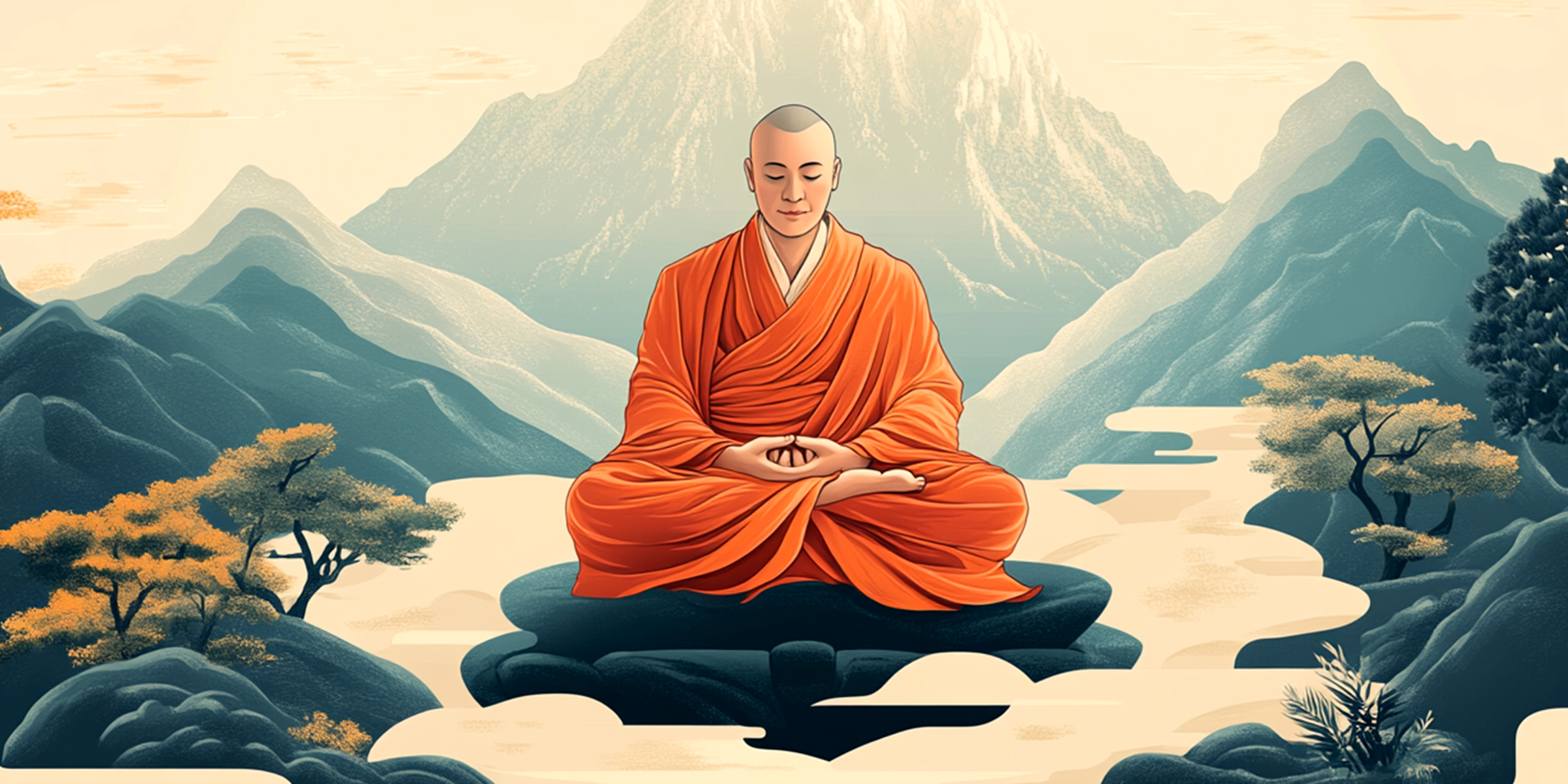 Buddhist monk meditating | Source: Amomama