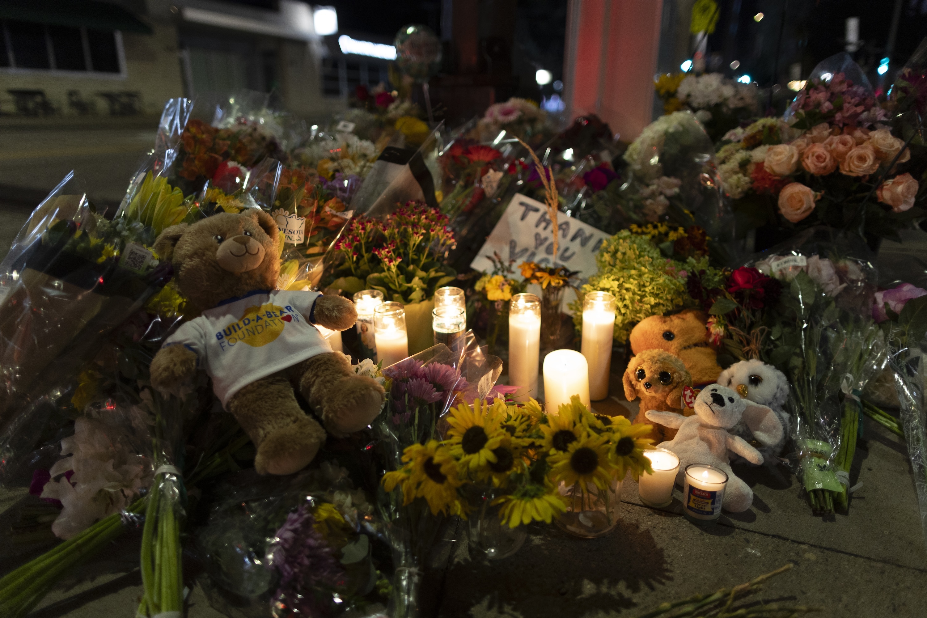 Toys and flowers at a memorial after the Annunciation Catholic Church shooting in Minneapolis, Minnesota, on August 27, 2025. | Source: Getty Images