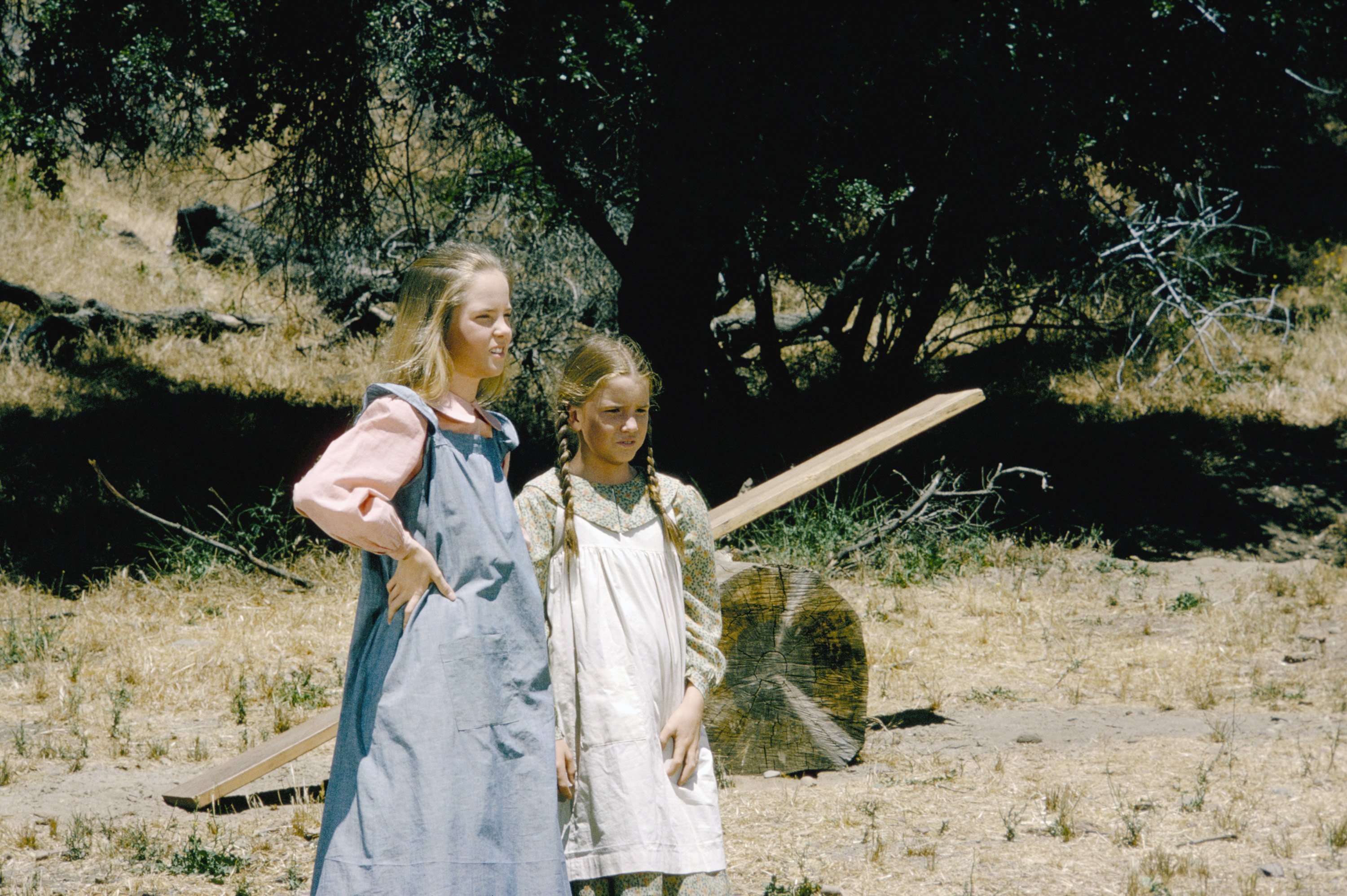 Melissa Gilbert and Melissa Sue Anderson on "Little House on the Prairie" in 1975. | Source: Getty Images