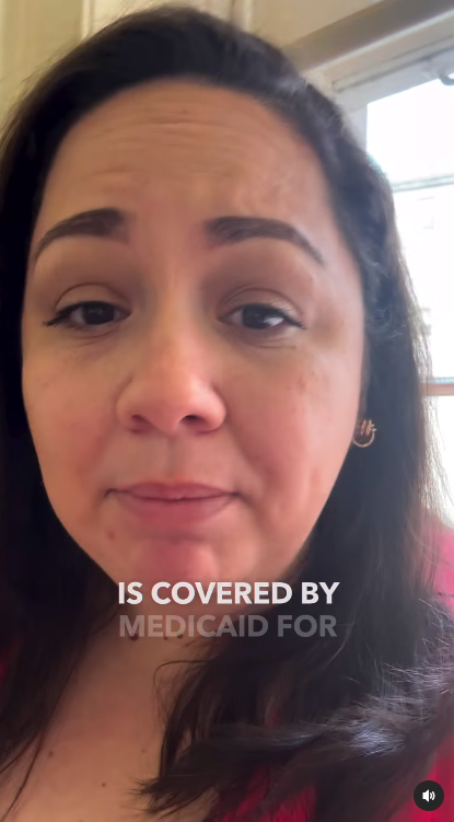 Angela Hernandez speaking about her two-year-old daughter's medical condition and the necessity for Medicaid, posted on March 5, 2025. | Source: Instagram/repsturner