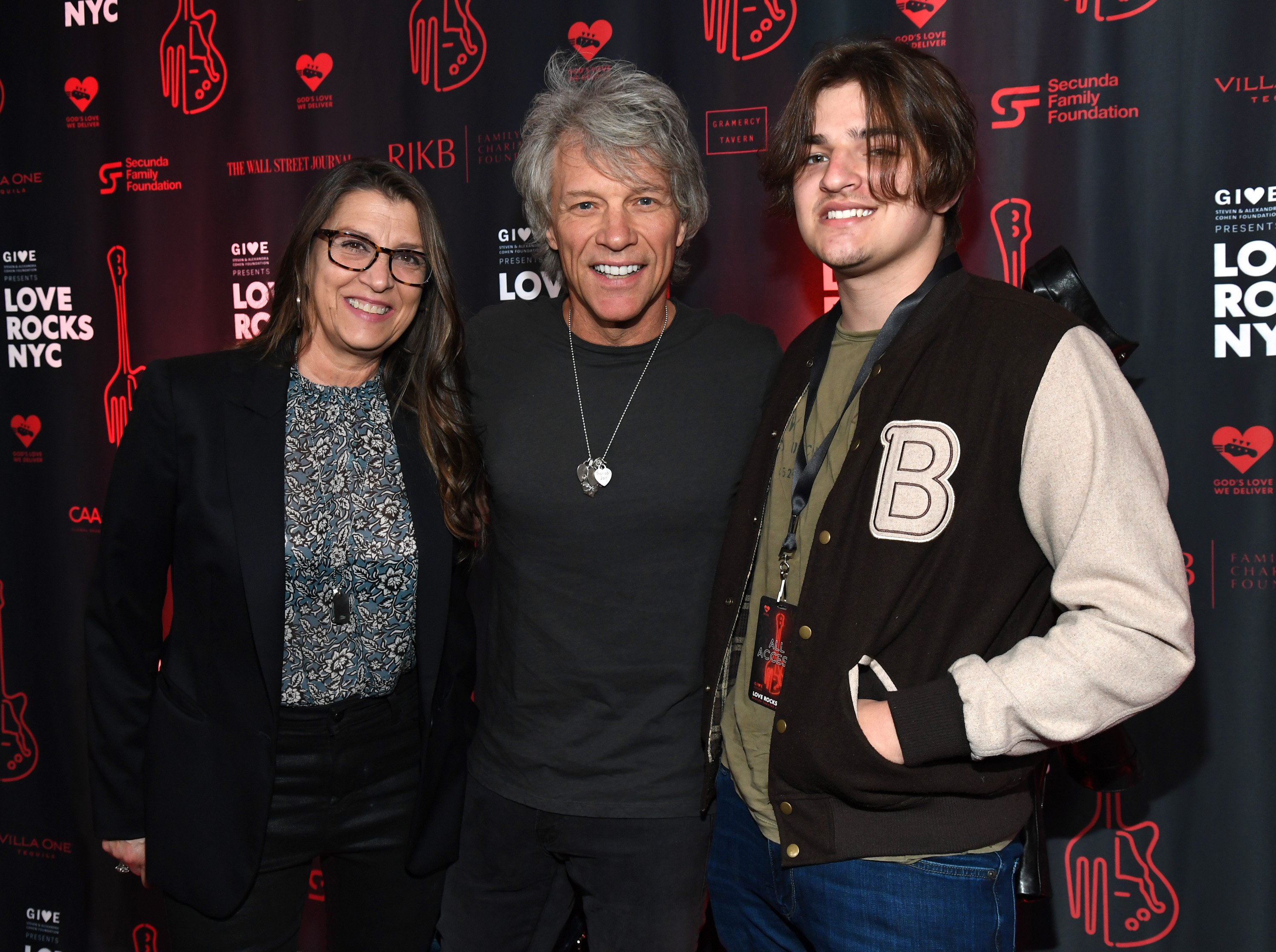 Dorothea Hurley, Jon Bon Jovi, and Romeo Bongiovi at the Fifth Annual LOVE ROCKS NYC Benefit Concert on June 3, 2021, in New York | Source: Getty Images