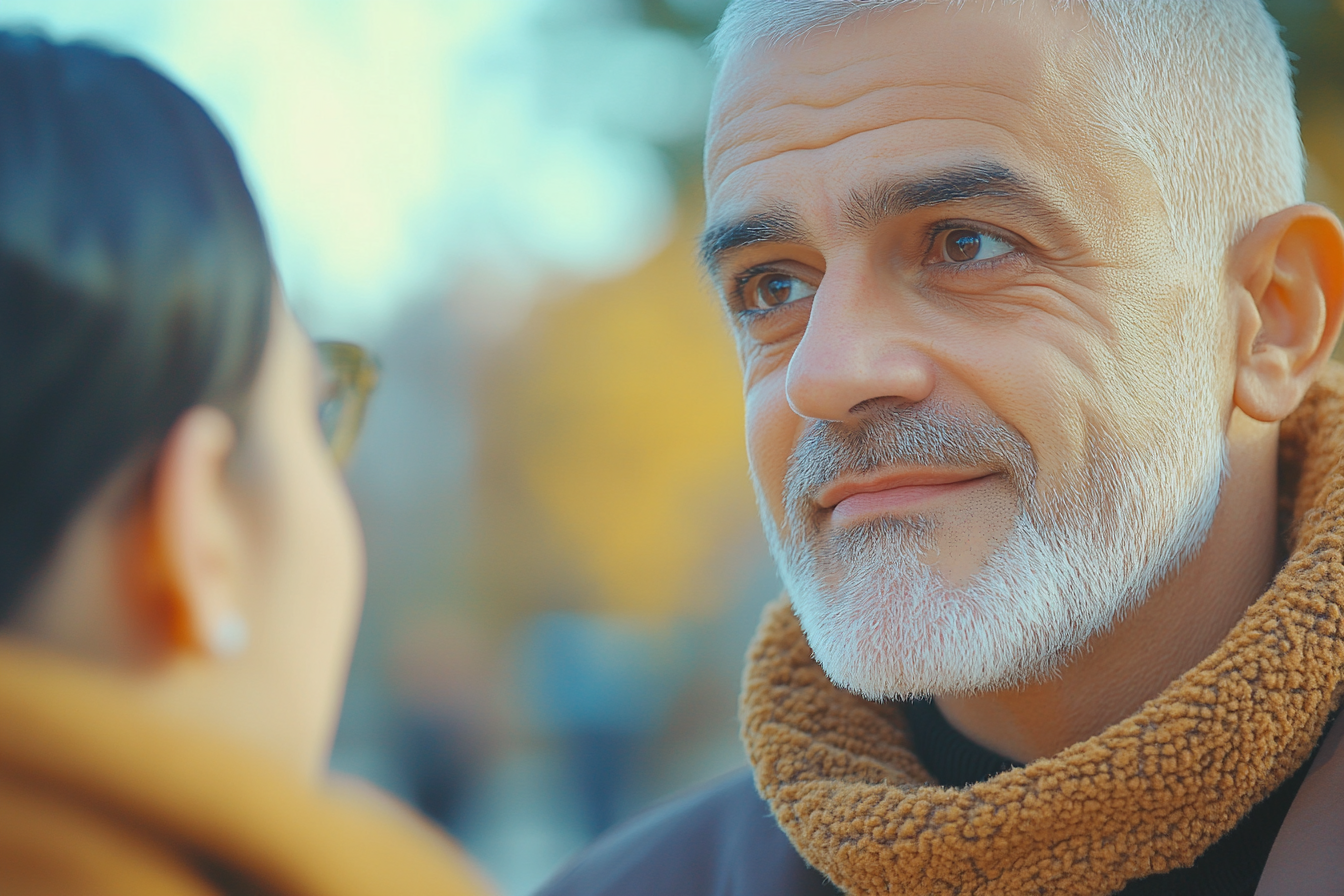 A man talking to a girl | Source: Midjourney