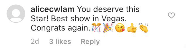 Another fan's comment on Marie Osmond's post | Photo: Instagram/ Marie Osmond