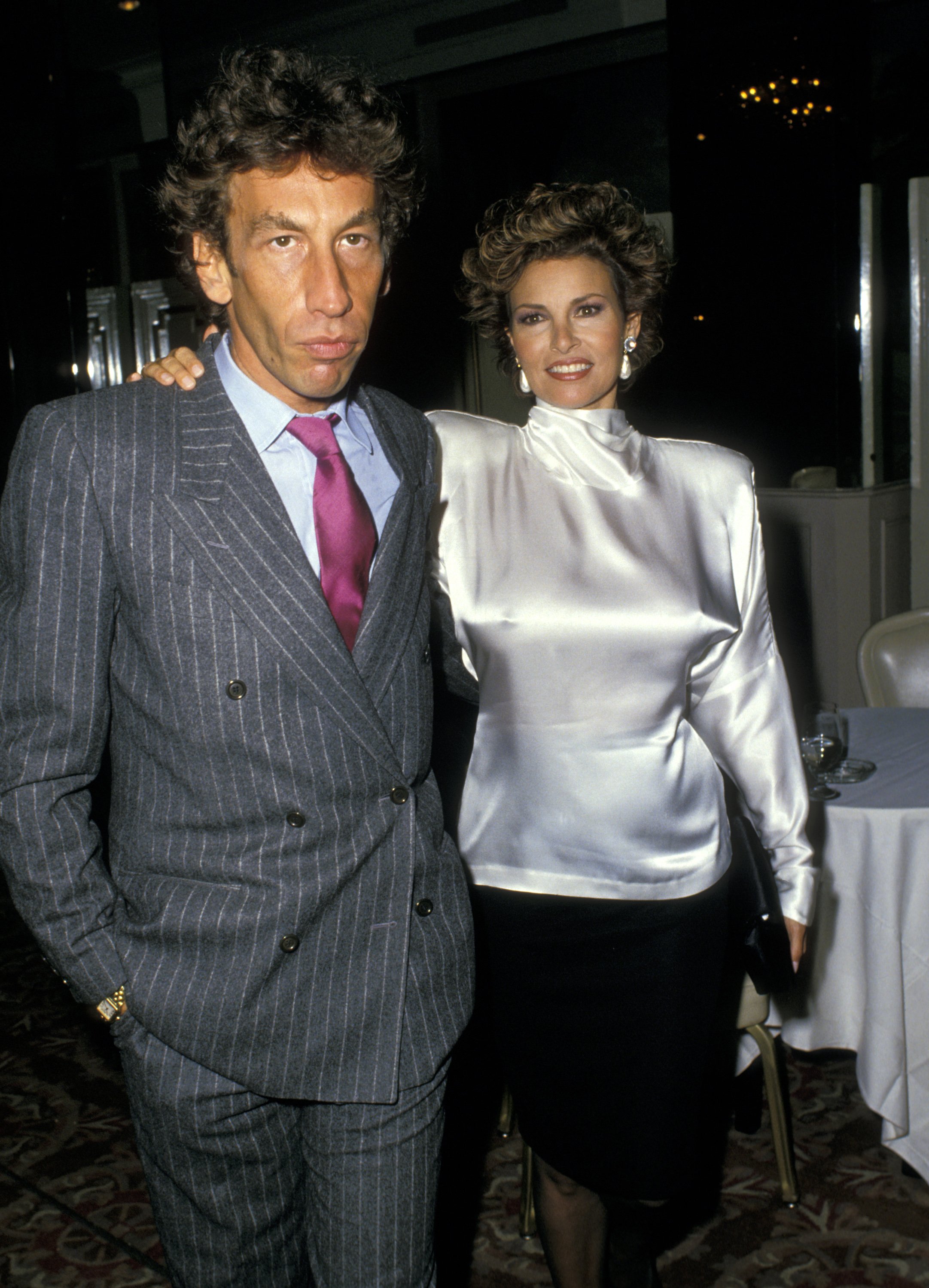 Raquel Welch and her husband Andre Weinfeld on October 21, 1987. | Source: Getty Images