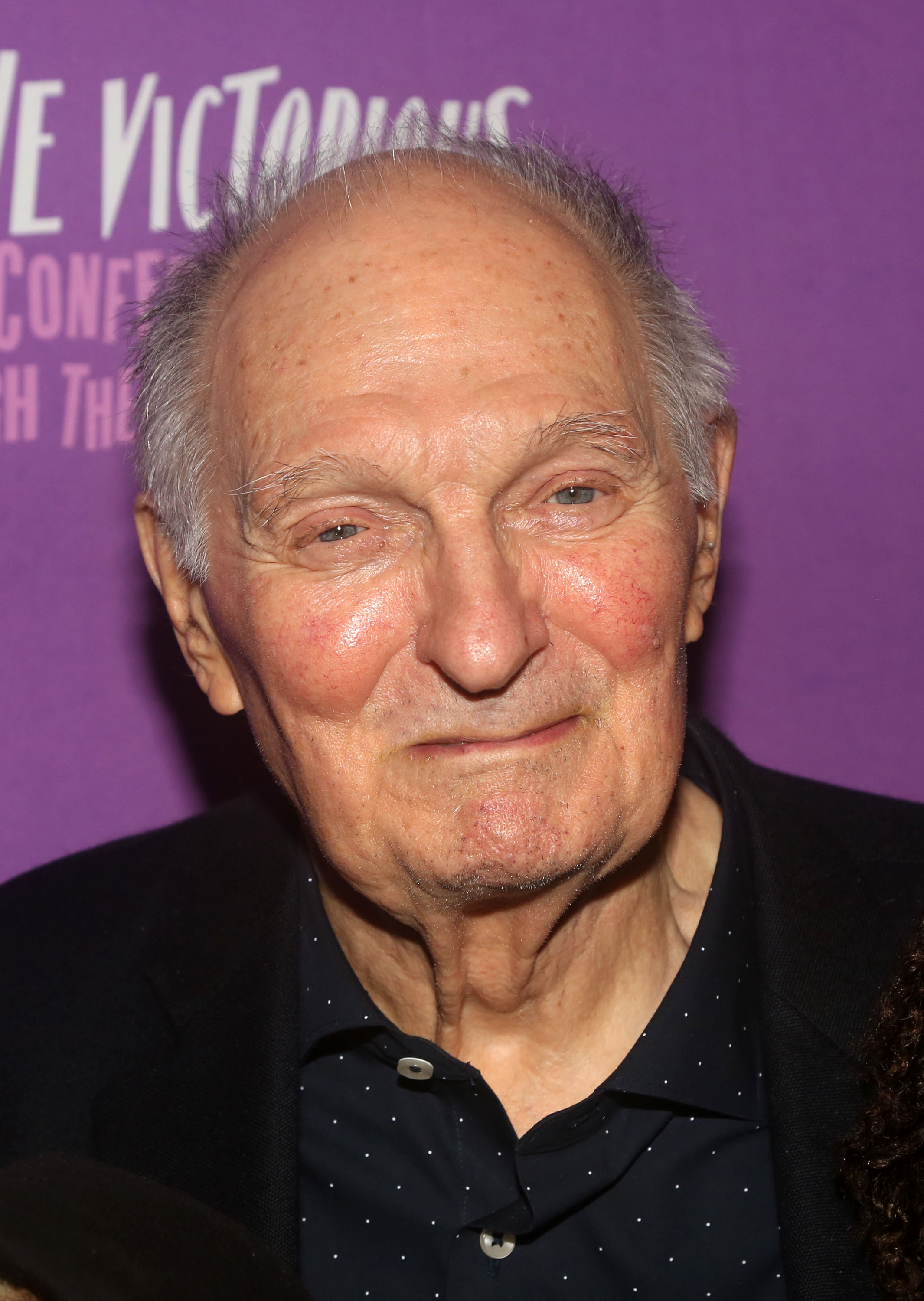 Alan Alda poses backstage at the play "Purlie Victorious" on Broadway, at The Music Box Theater, on October 3, 2023 in New York City.  | Source: Getty Images