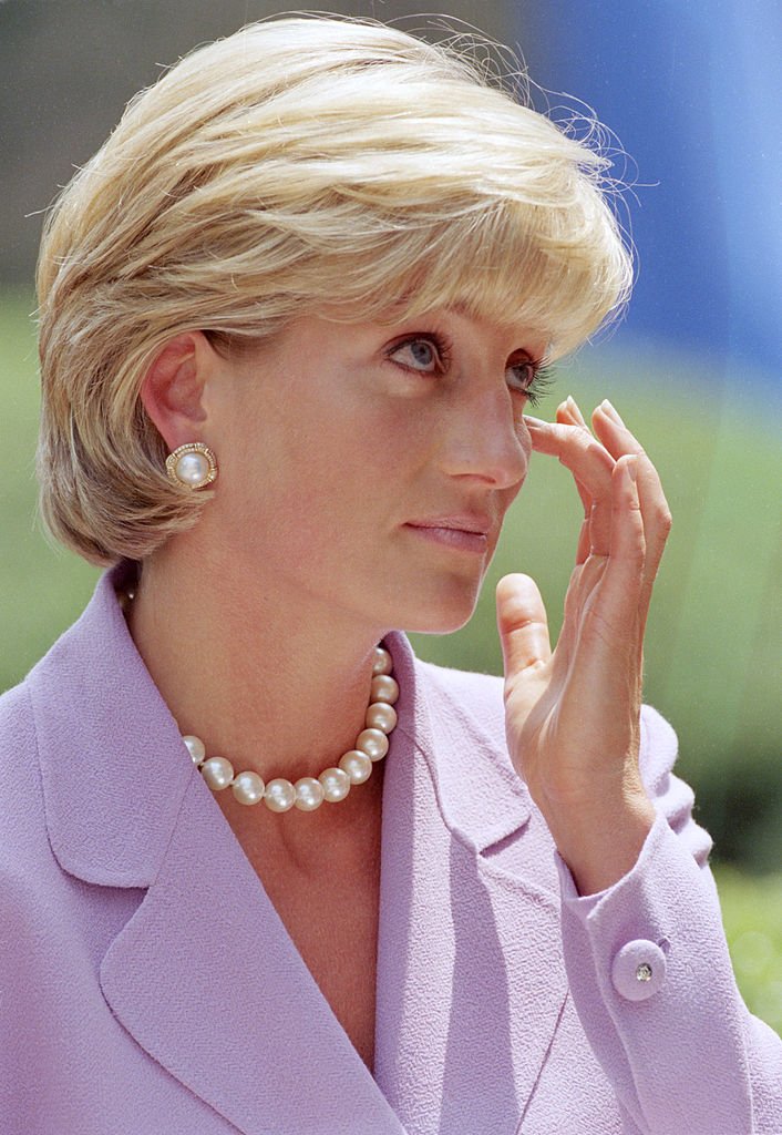 Late Princess Diana Spencer, visiting Washington to give an anti-landmines speech at The Red Cross Headquarters in June 1997. I Image: Getty Images.