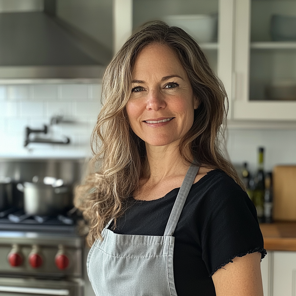 A woman in a kitchen | Source: Midjourney