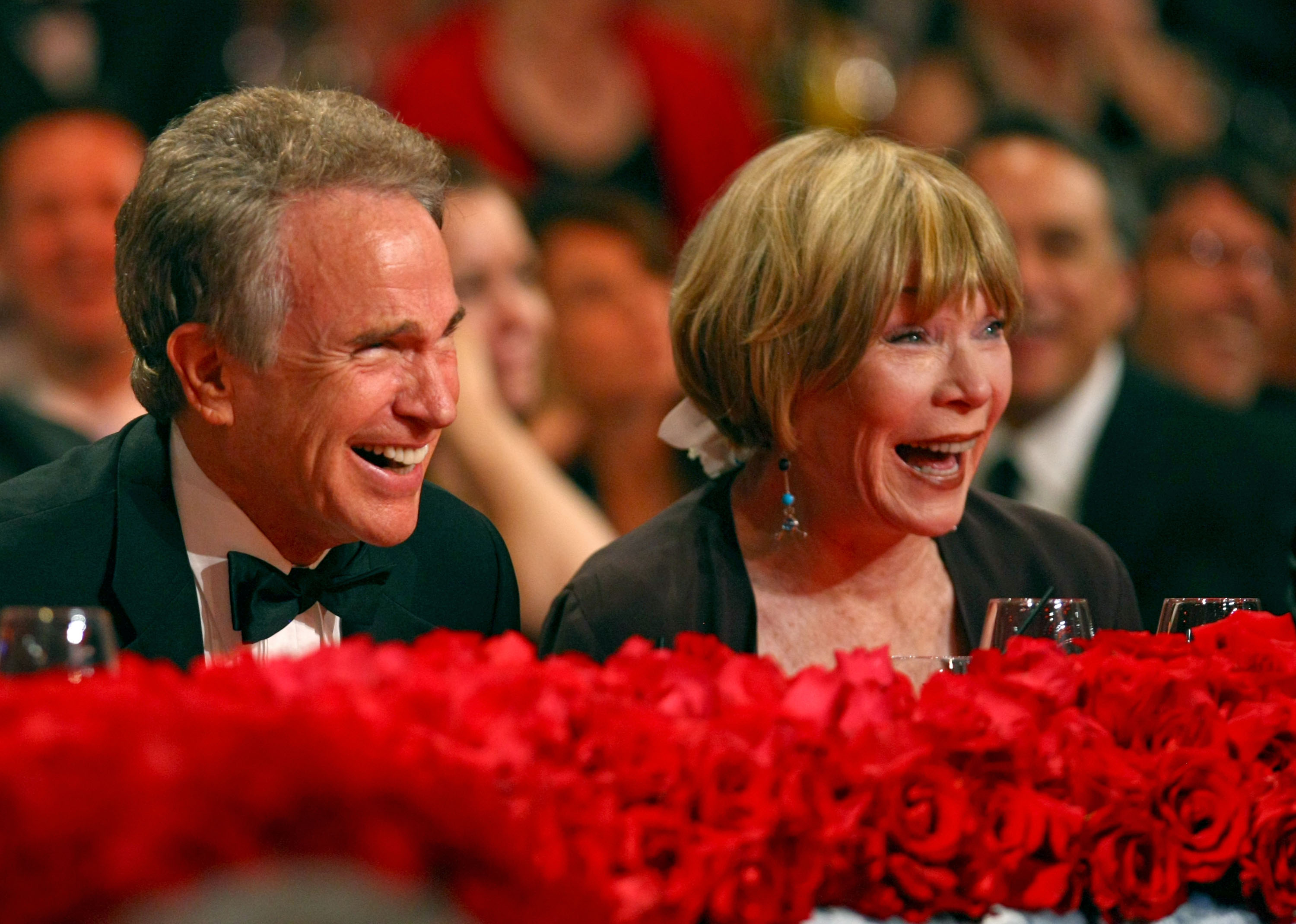 Warren Beatty and Shirley MacLaine in the audience during the 36th AFI Life Achievement Award tribute to Warren Beatty held in Hollywood, California, on June 11, 2008. | Source: Getty Images