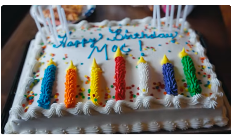 Mac Sinise's cake on a video dated February 22, 2024 | Source: Youtube/@macsinise7489