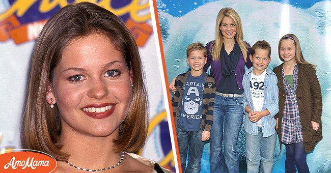 (L) Candace Cameron attends Nickelodeon's Kid's Choice Awards on May 7, 1994 in Hollywood, (R) Actress Candace Cameron Bure and her kids at the Polar Bear Plunge at the San Diego Zoo on March 26, 2010 in San Diego, California. | Source: Getty Images