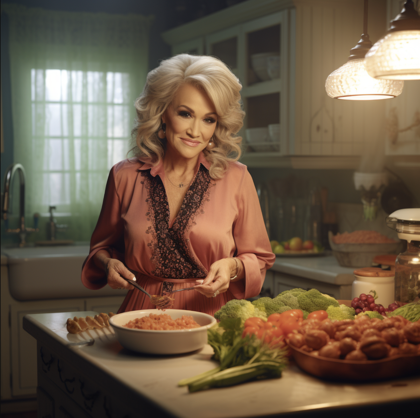 How homemaker Carrie Underwood might look at 70 via AI | Source: Midjourney