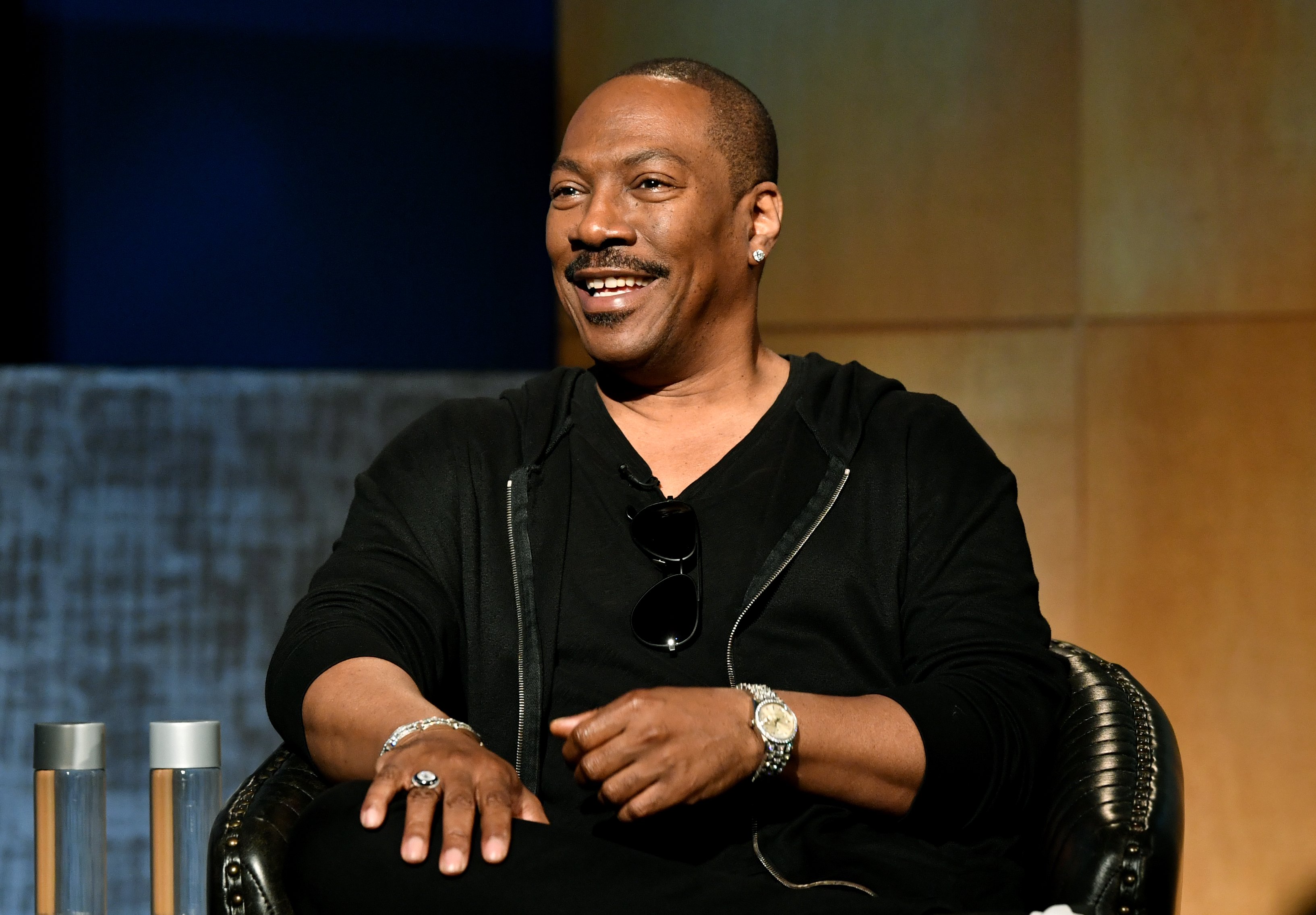 Eddie Murphy speaks onstage during the LA Tastemaker event for Comedians in Cars at The Paley Center for Media on July 17, 2019 | Photo: Getty Images