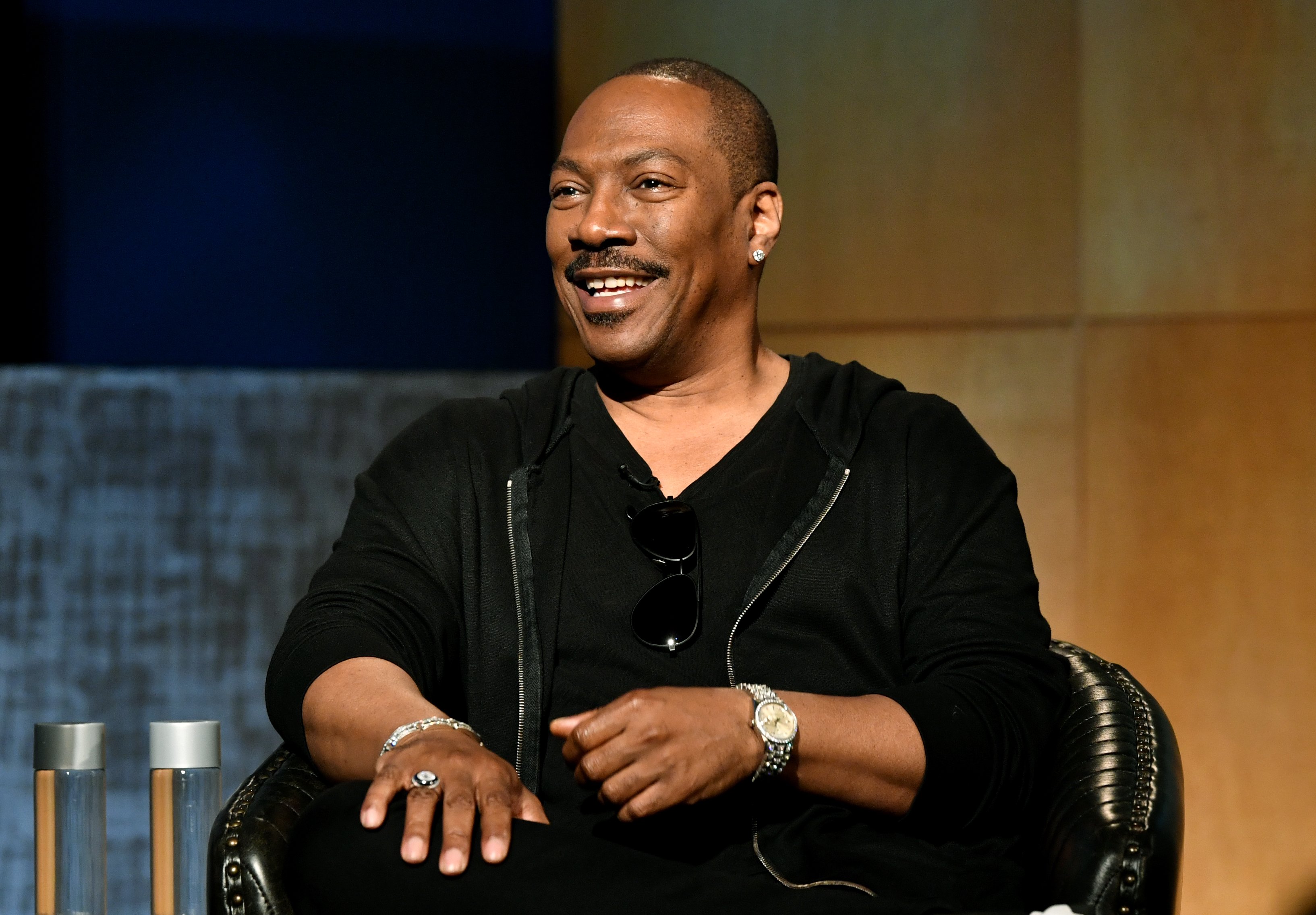 Eddie Murphy onstage for the  "Comedians in Cars" at the Paley Center for Media in Beverly Hills, California in 2019. | Photo: Getty Images