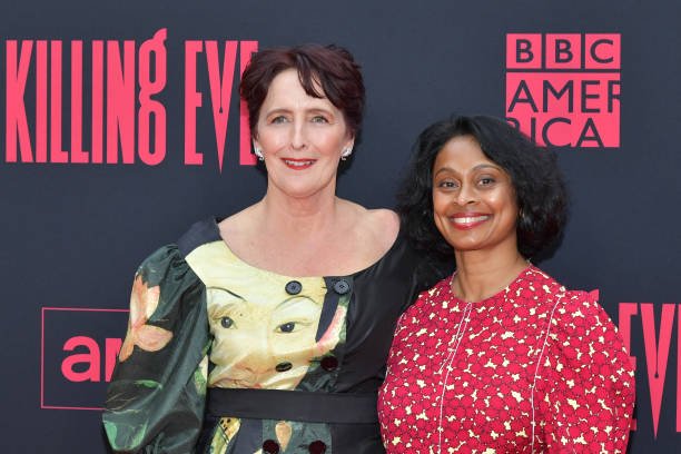 Fiona Shaw and Dr. Sonali Deraniyagala attend the premiere of BBC America and AMC's "Killing Eve" Season 2 at ArcLight Hollywood on April 01, 2019 in Hollywood, California | Source: Getty Images
