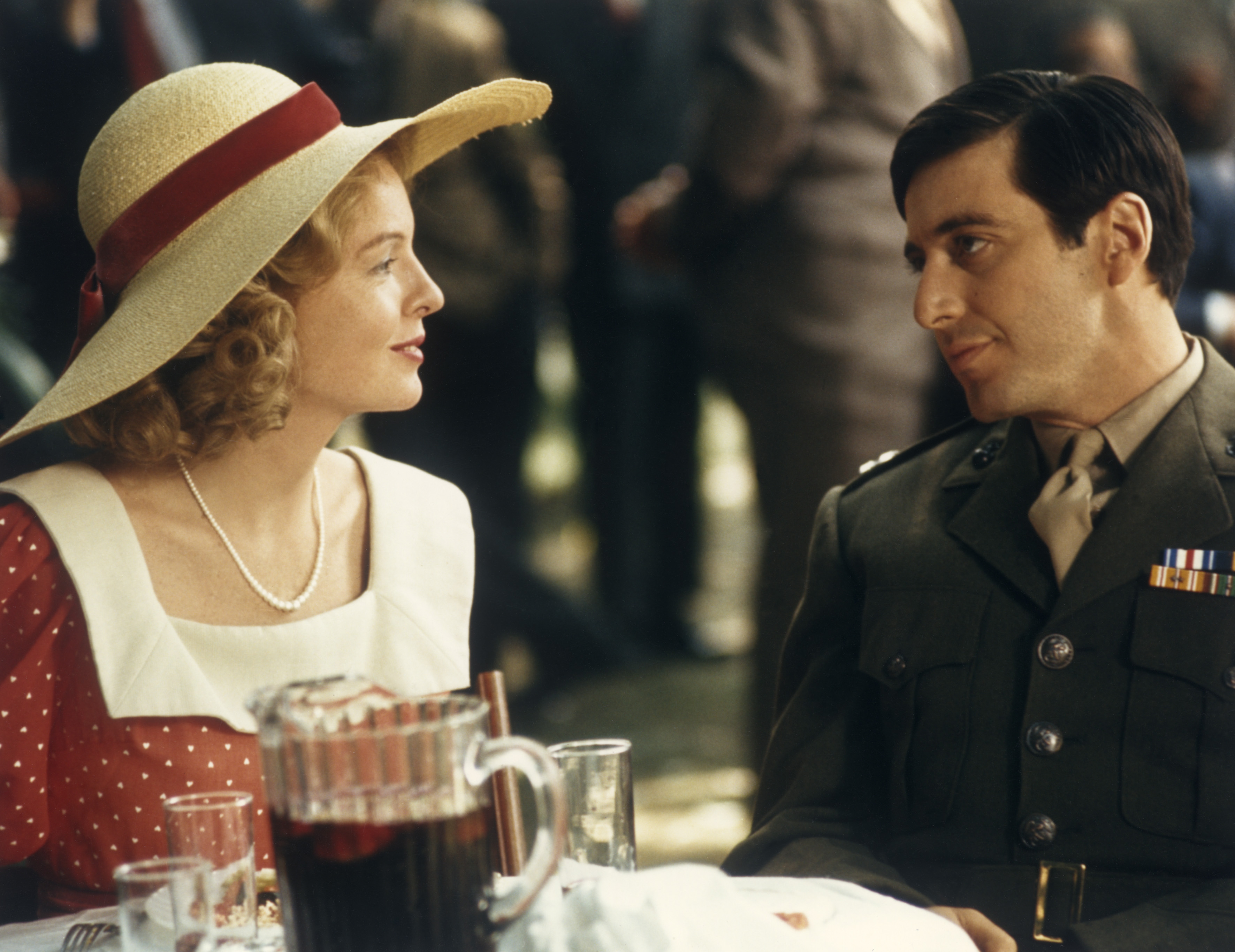 Diane Keaton and Al Pacino on "The Godfather" in 1971 | Source: Getty Images