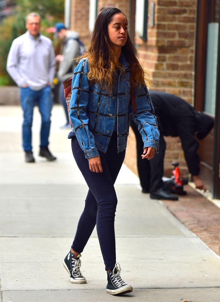 Malia Ann Obama is seen in Tribeca on April 5, 2017 in New York City.  |  Source: Getty Images