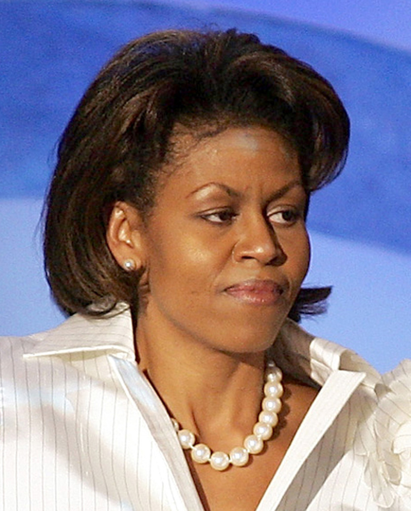 Michelle Obama pictured at the Democratic National Convention on July 27, 2004, in Boston, Massachusetts. | Source: Getty Images