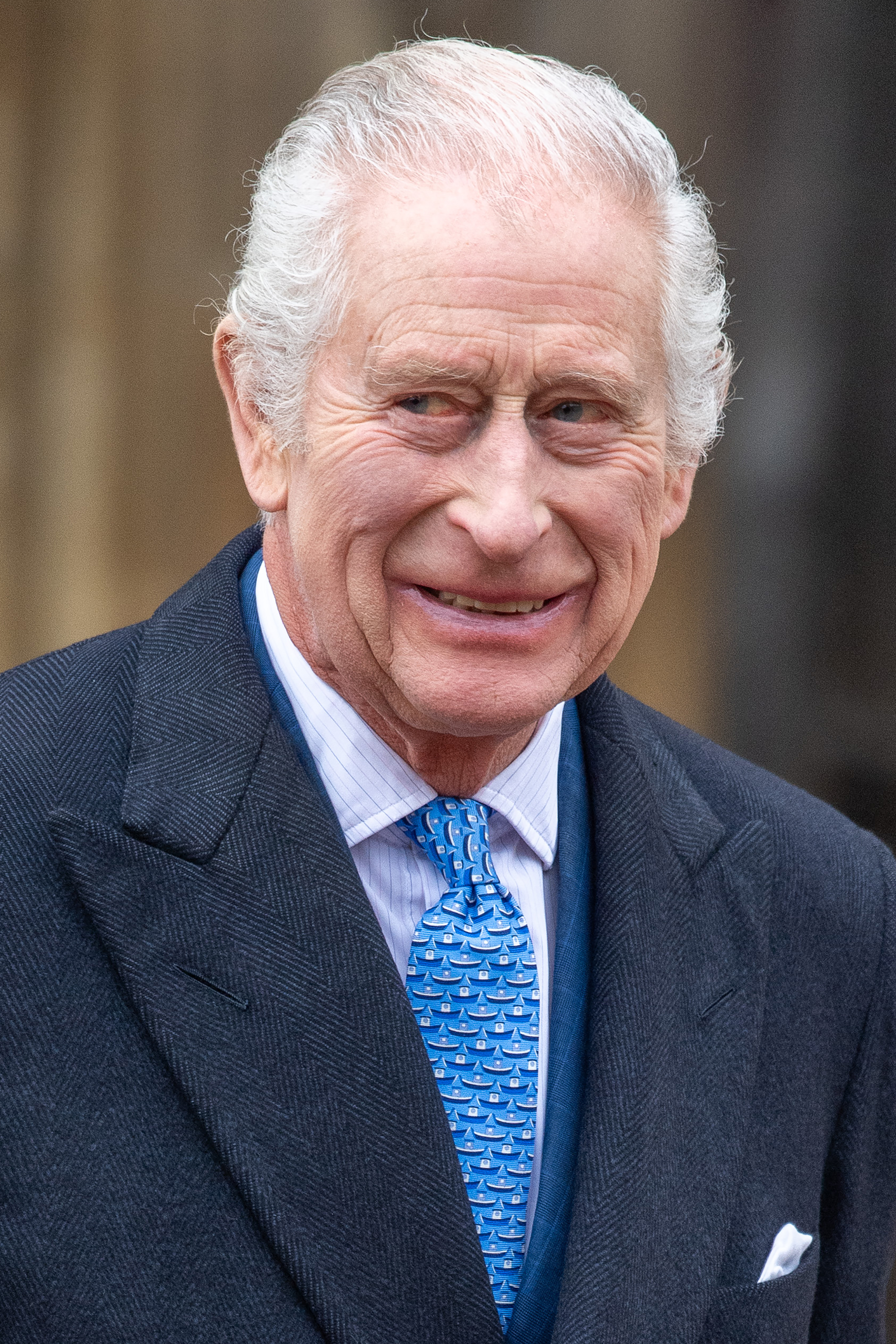 King Charles attending the Easter Sunday Service at St. George's Chapel in Windsor, on March 31, 2024 | Source: Getty Images