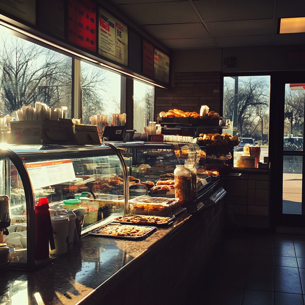 A counter at a gas station | Source: Midjourney