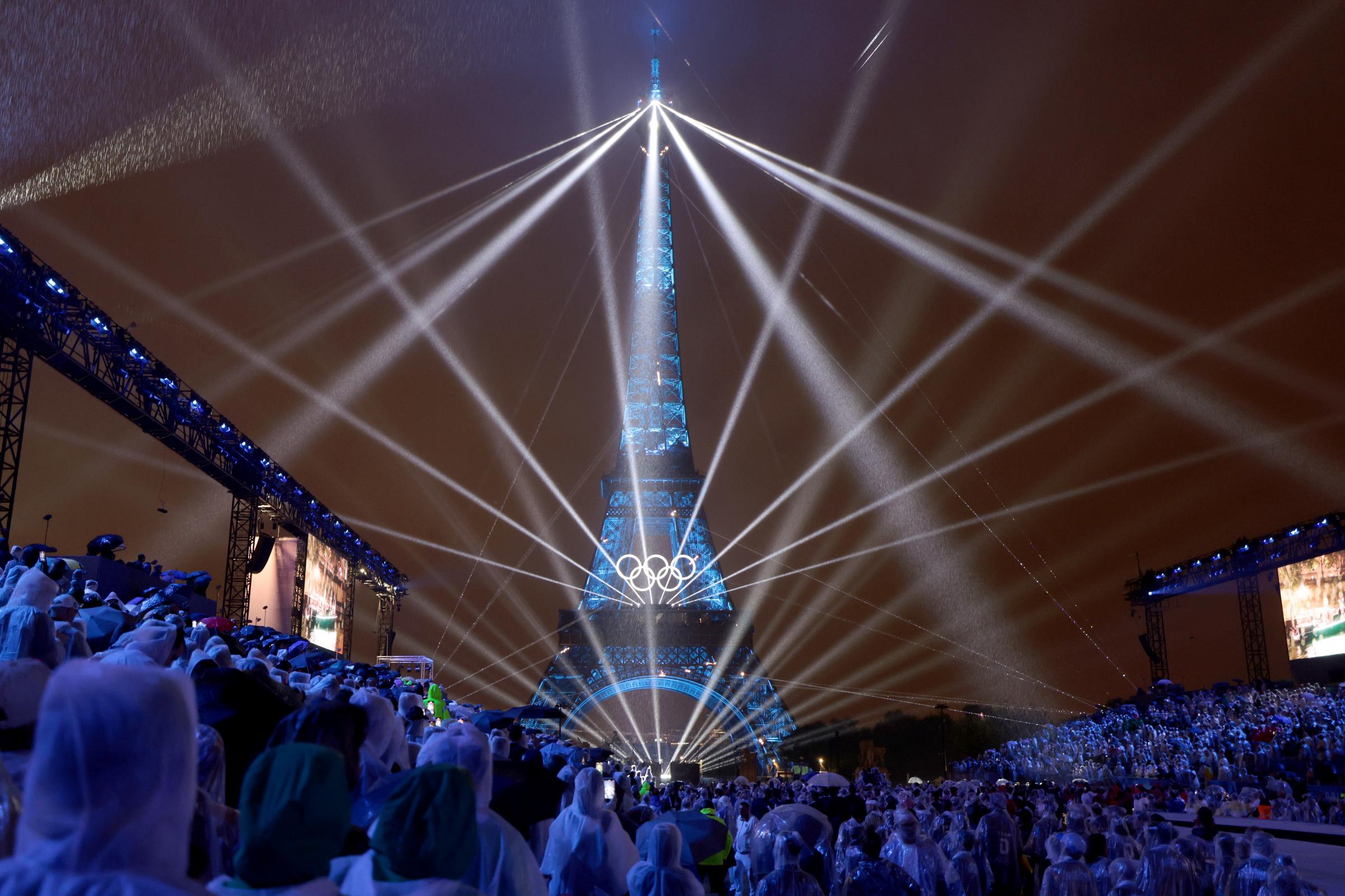 The Eiffel Tower’s light show dazzles during the 2024 Paris Olympics opening ceremony on July 26, 2024 | Source: Getty Images