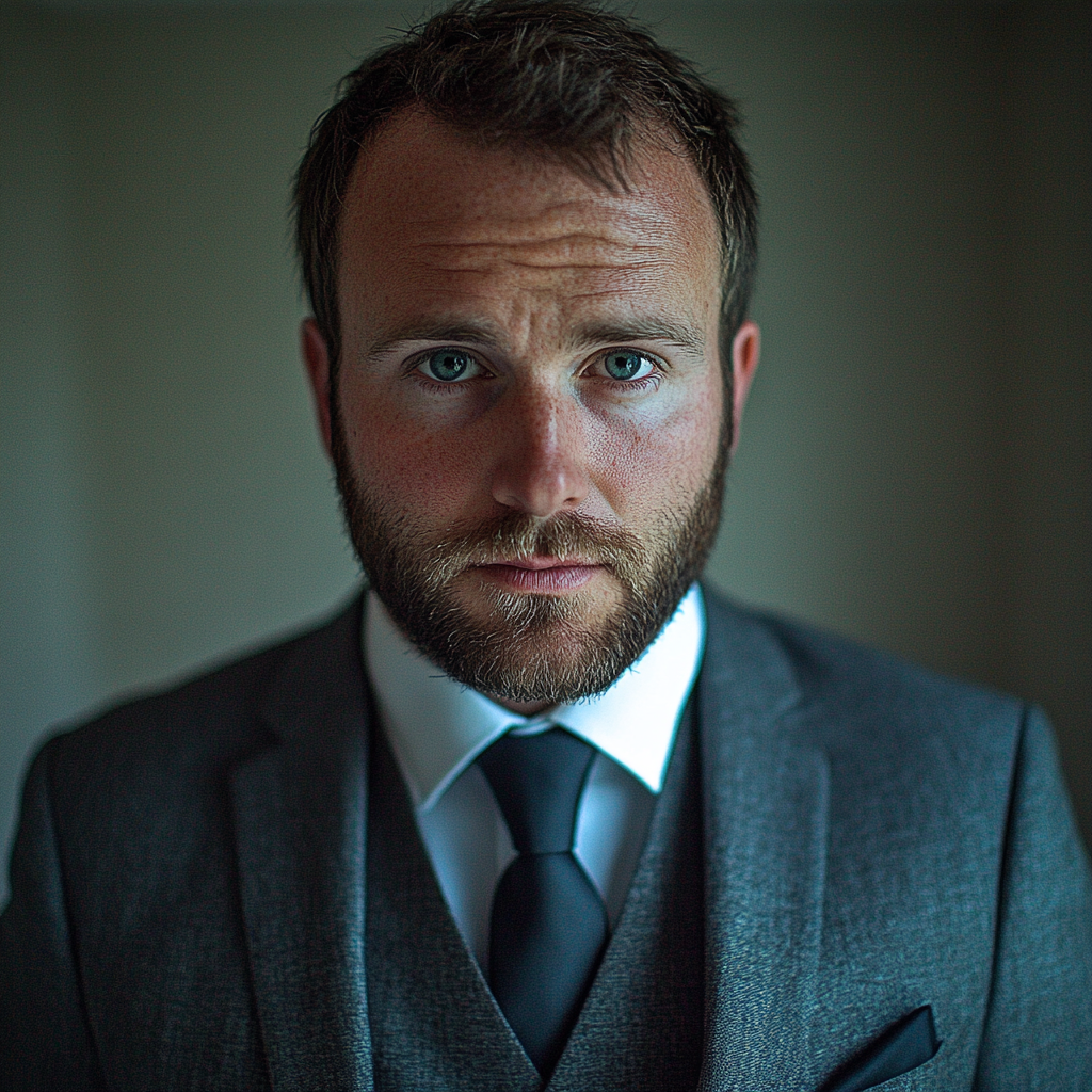 A close up of a groomsman | Source: Midjourney