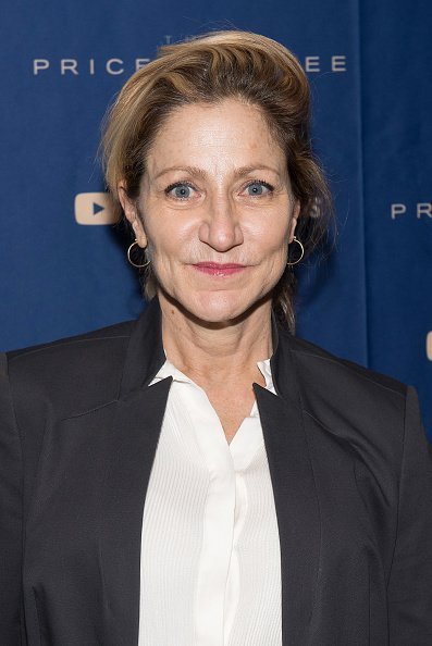  Edie Falco at the New York screening of "The Price of Free" hosted by YouTube and Participant Media in New York City.| Photo: Getty Images.