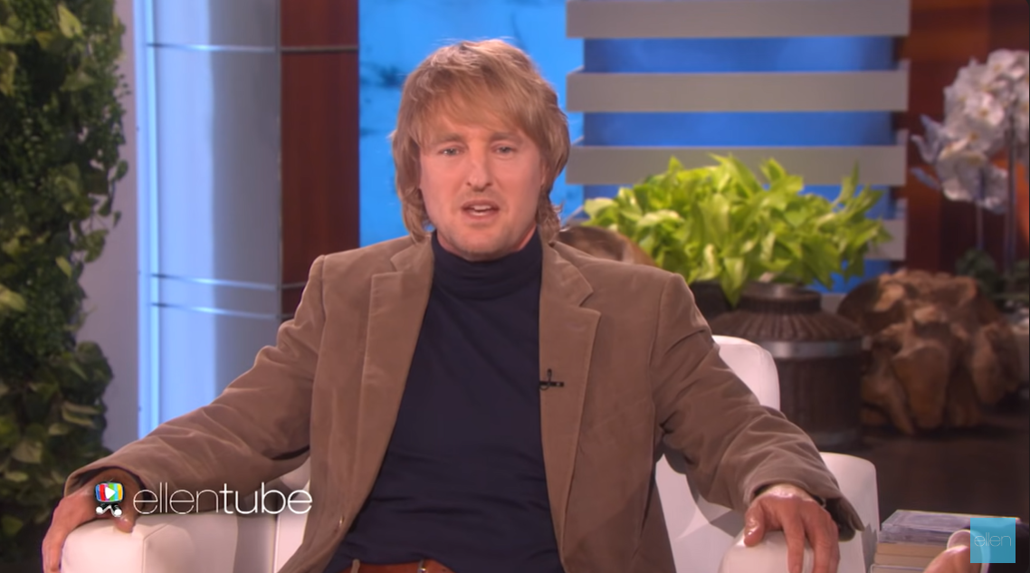 A screenshot from Owen Wilson's interview with Ellen DeGeneres in "The Ellen Show" in June 2017. | Source: YouTube/TheEllenShow