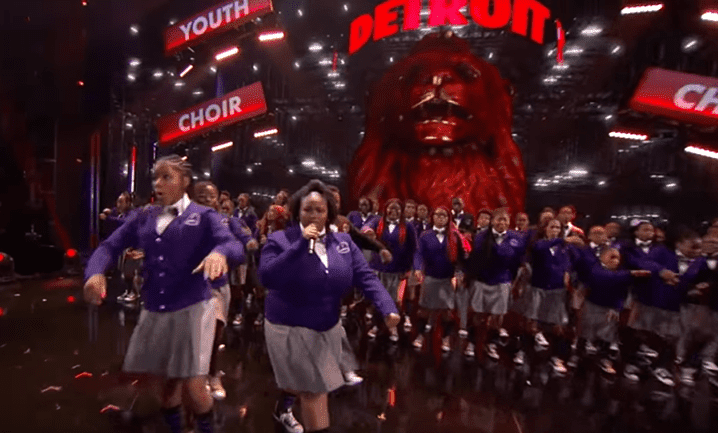 The Detroit Youth Choir perform during the final live quarter-finals on stage. | Source: YouTube/America's Got Talent