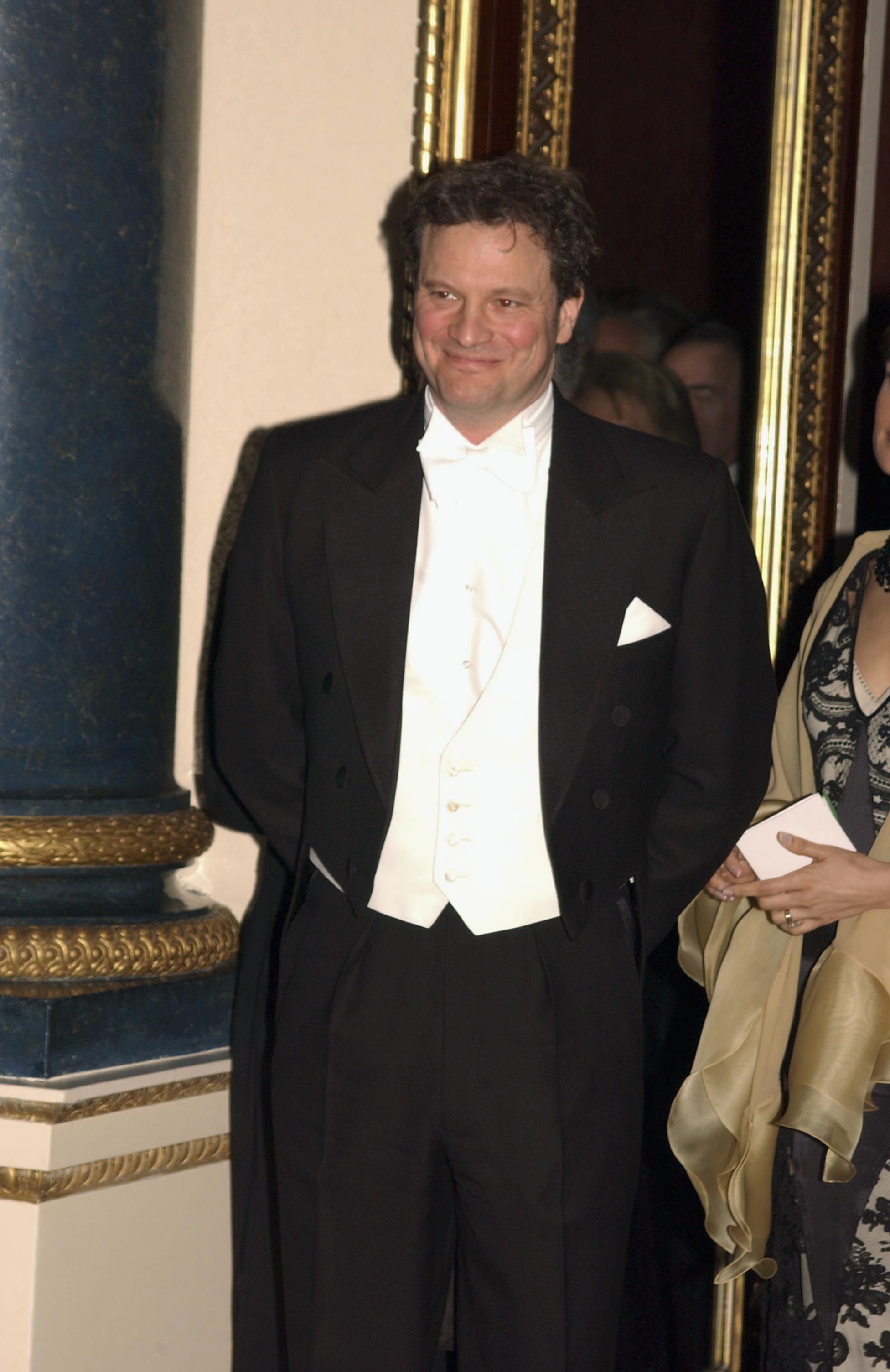 Colin Firth attends The Queen welcome of the Italian Republic President. | Source: Getty Images