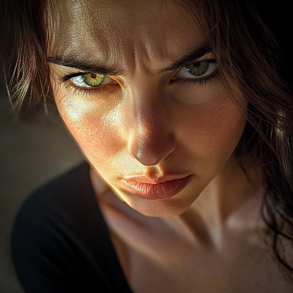 A close up of an angry woman | Source: Midjourney