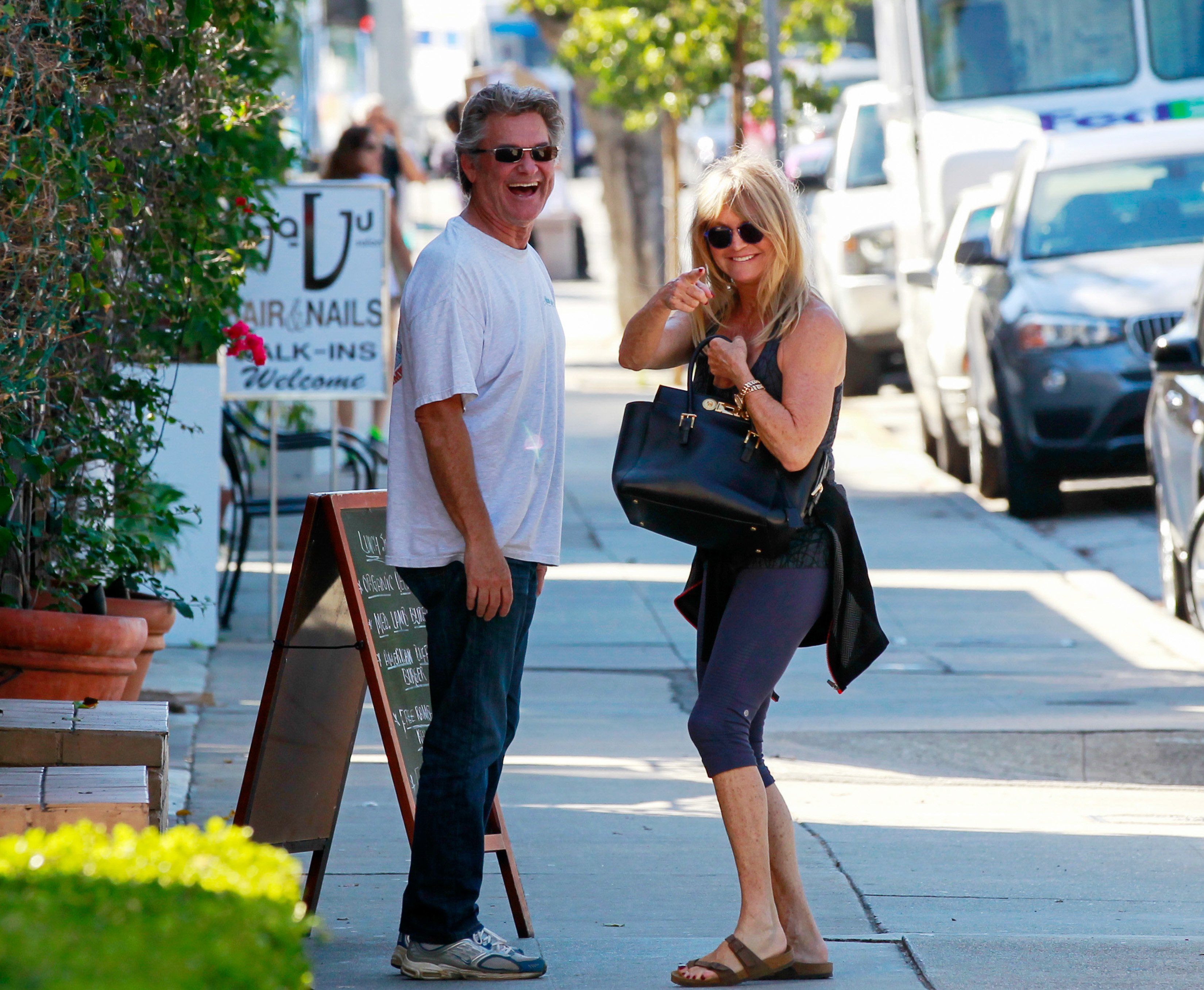 Kurt Russell and Goldie Hawn on October 21, 2015 in Los Angeles, California | Source: Getty Images