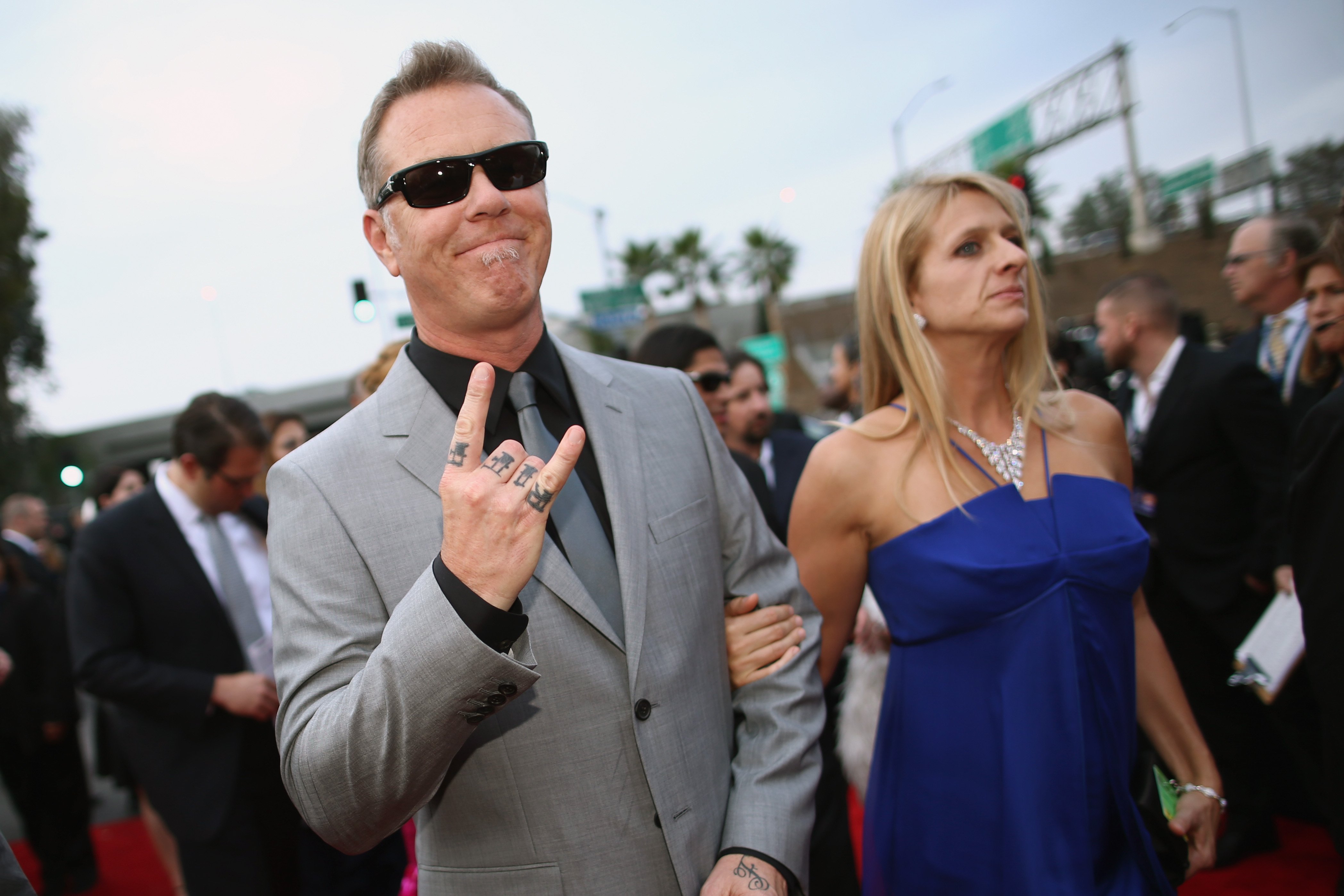 James Hetfield and hsi wife Francesca Hetfield attend the 56th GRAMMY Awards at Staples Center on January 26, 2014, in Los Angeles, California. | Source: Getty Images