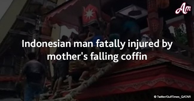 Indonesian man fatally injured by mother's falling coffin