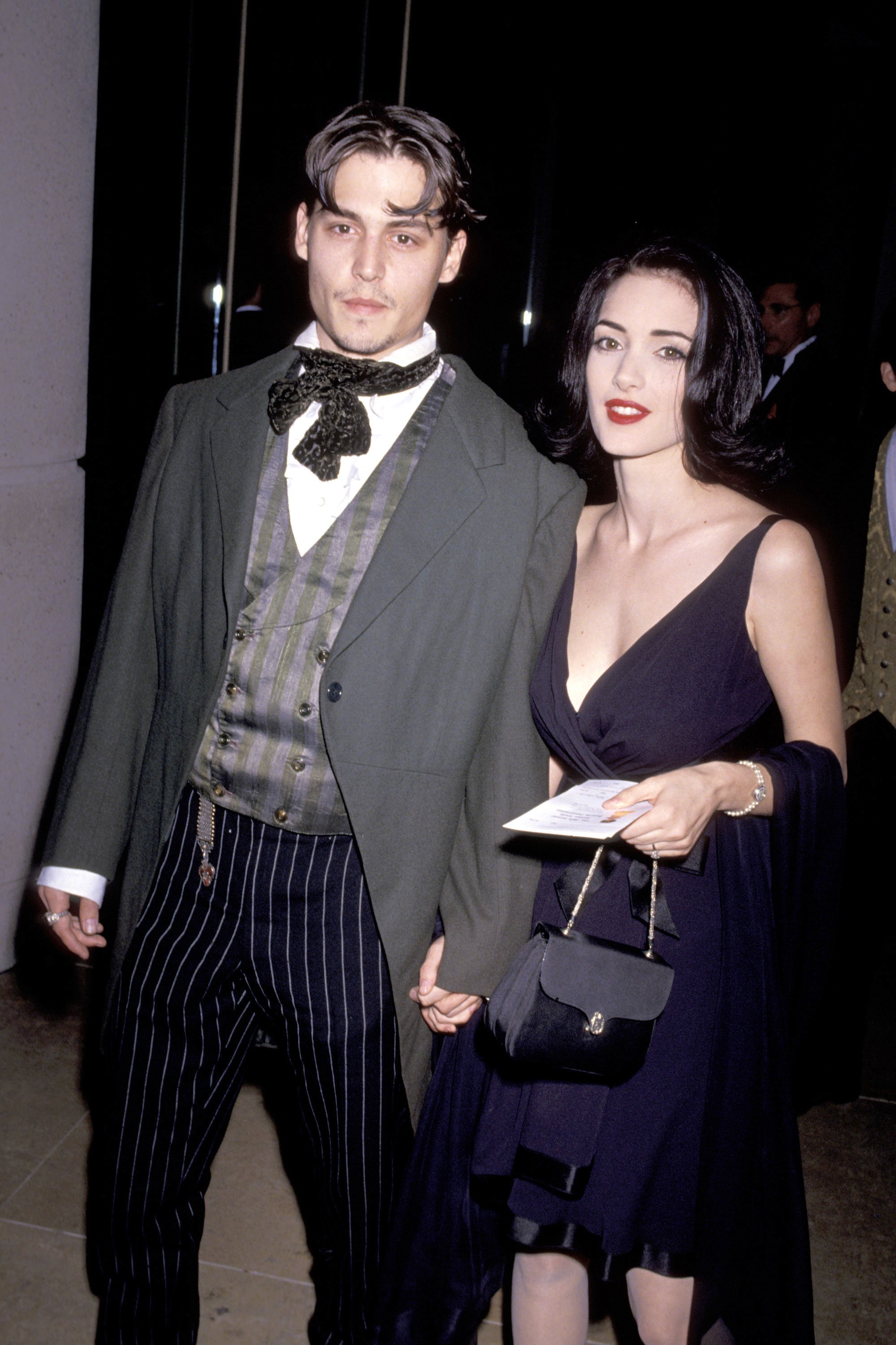 Johnny Depp and Winona Ryder at the 48th Annual Golden Globe Awards on January 19, 1991. | Source: Jim Smeal/Ron Galella Collection/Getty Images
