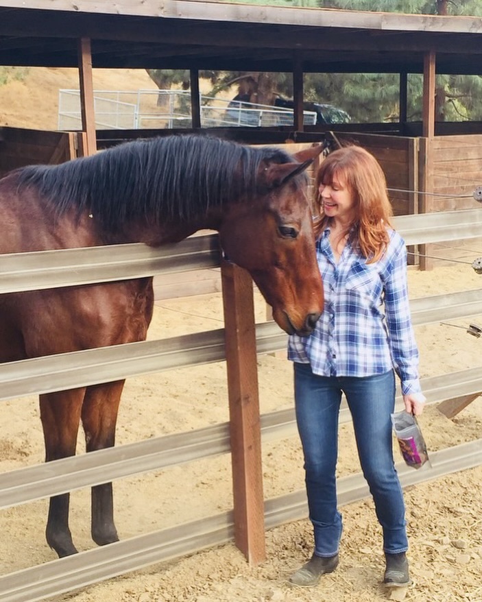Victoria Principal with one of the horses she was fostering on July 13, 2024 | Source: Instagram/victoriaprincipalofficial