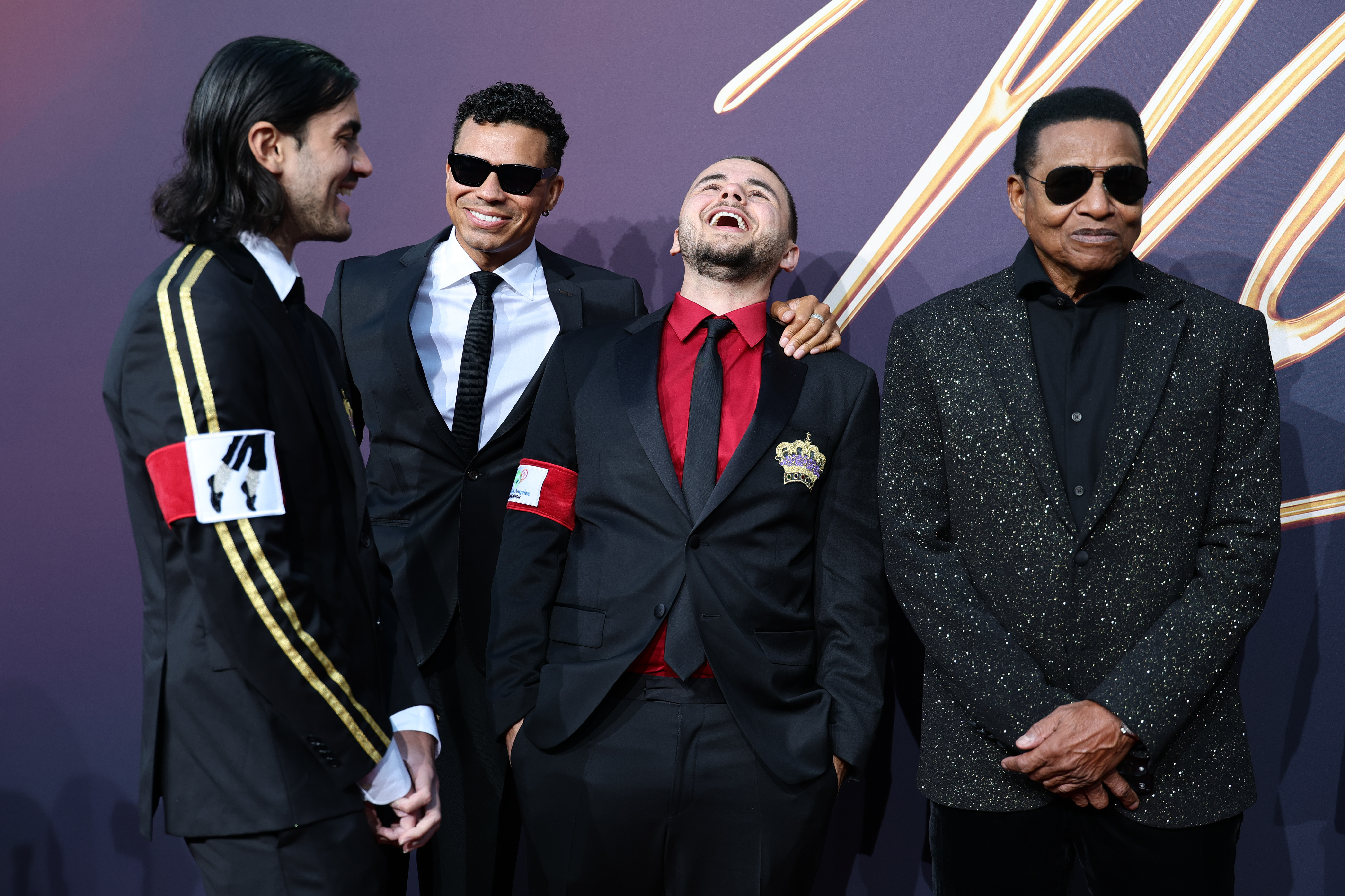 Bigi Jackson, Maddie Simpson, Prince Jackson and Jackie Jackson attend the "Michael" premiere at Uber Eats Music Hall on April 10, 2026, in Berlin, Germany.