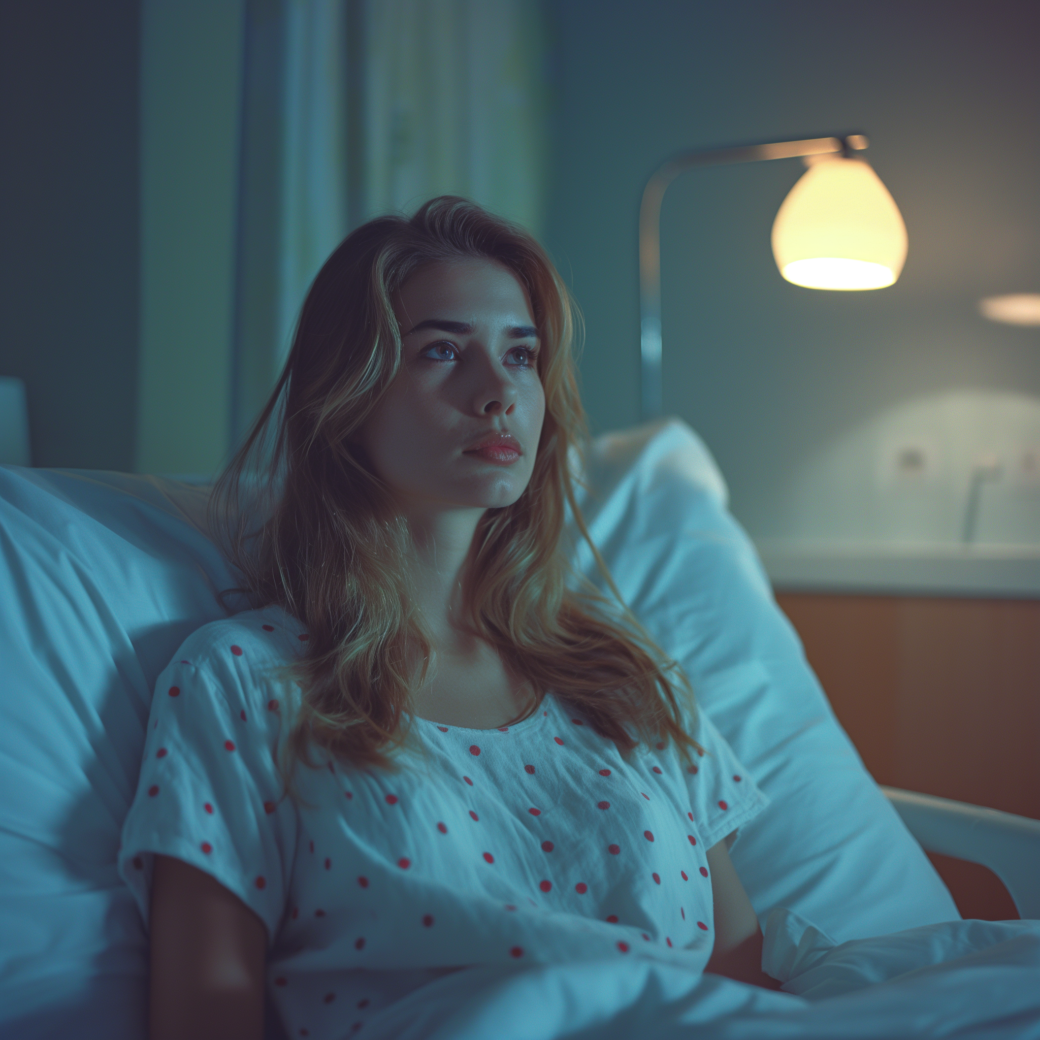 A woman sitting in a hospital bed | Source: Midjourney