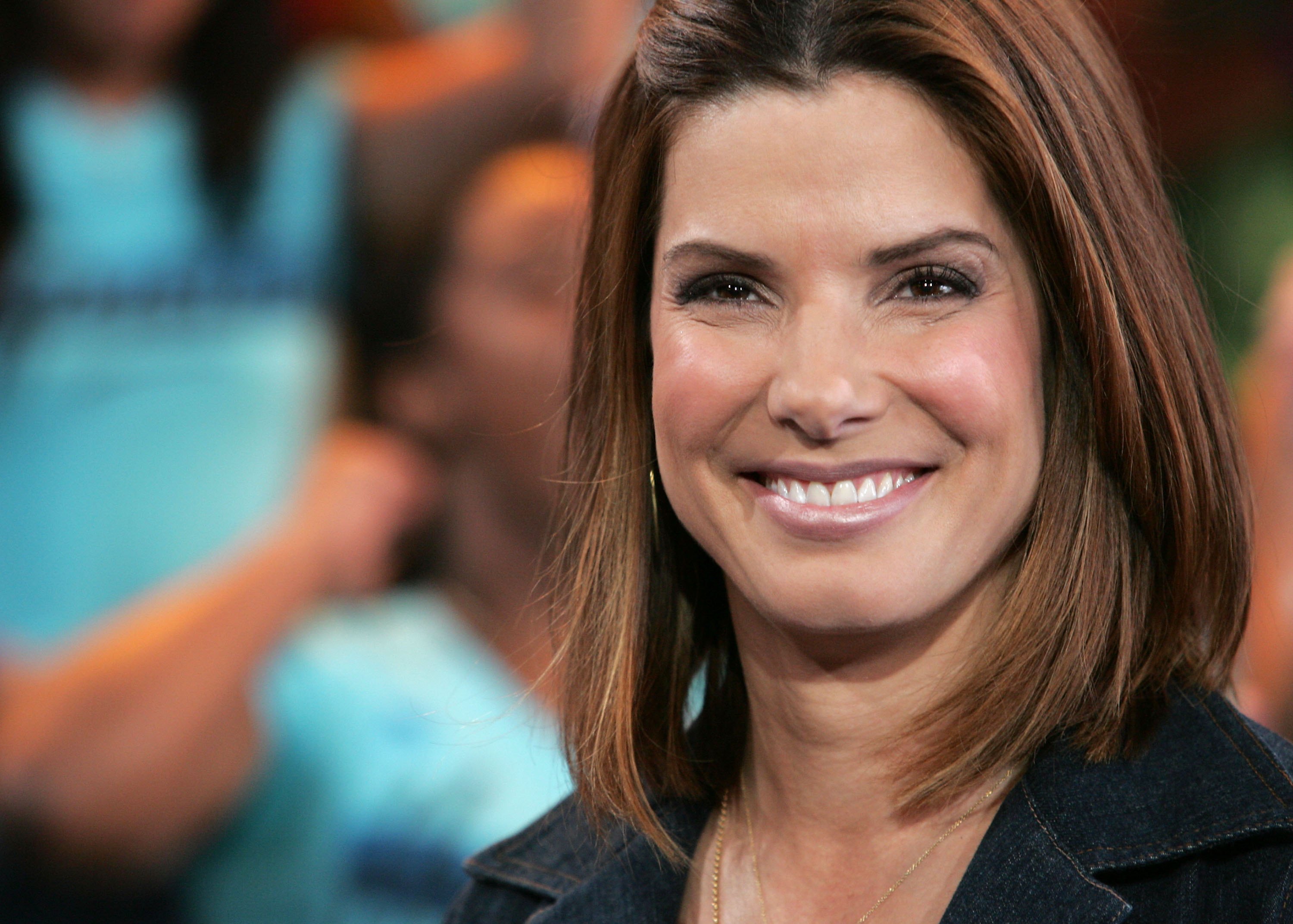 Actress Sandra Bullock makes an appearance on MTV's Total Request Live on June 15, 2006 in New York City. | Source : Getty Images