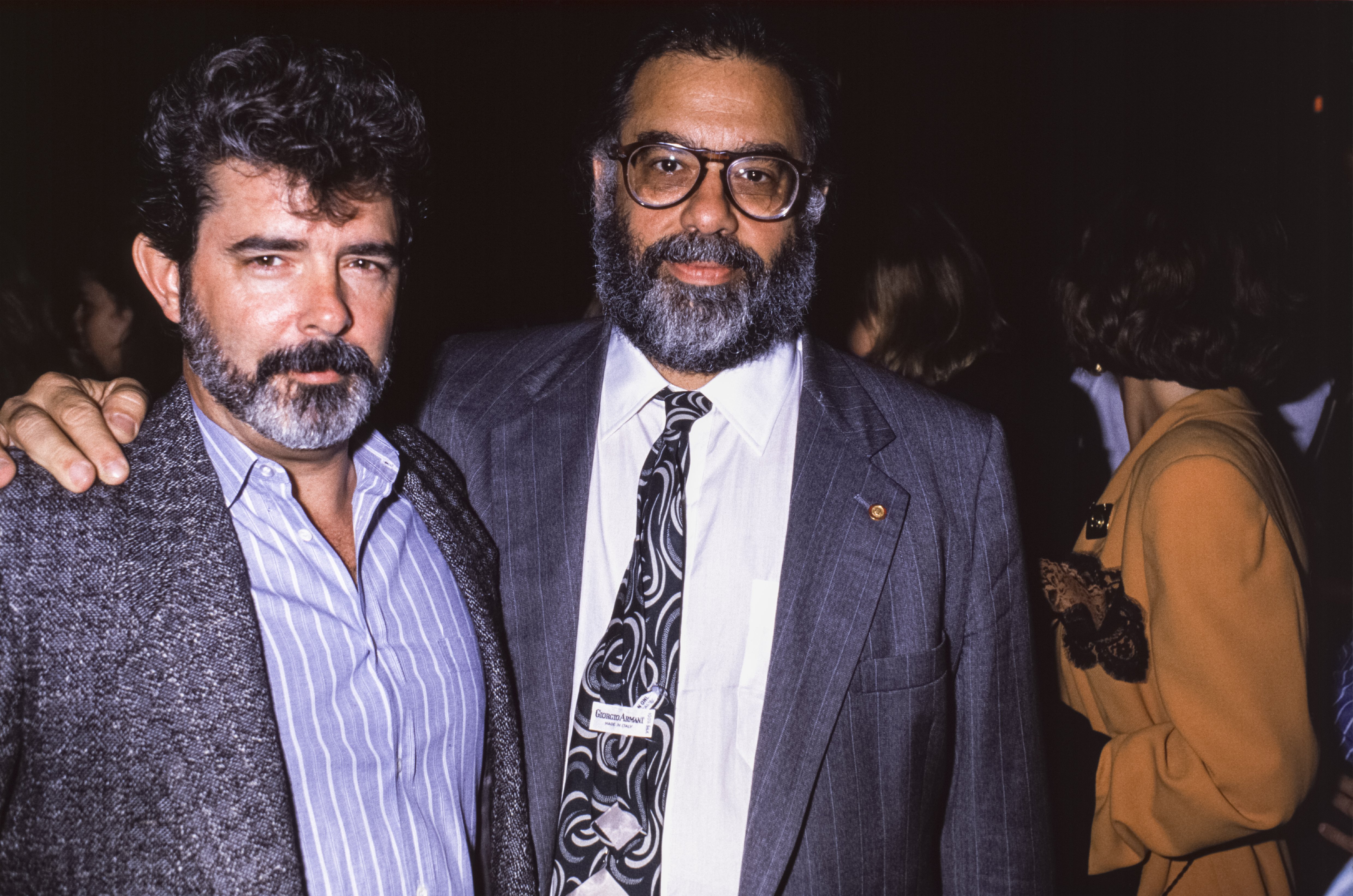 George Lucas and Francis Ford Coppola in Paris in October 1988 | Source: Getty Images
