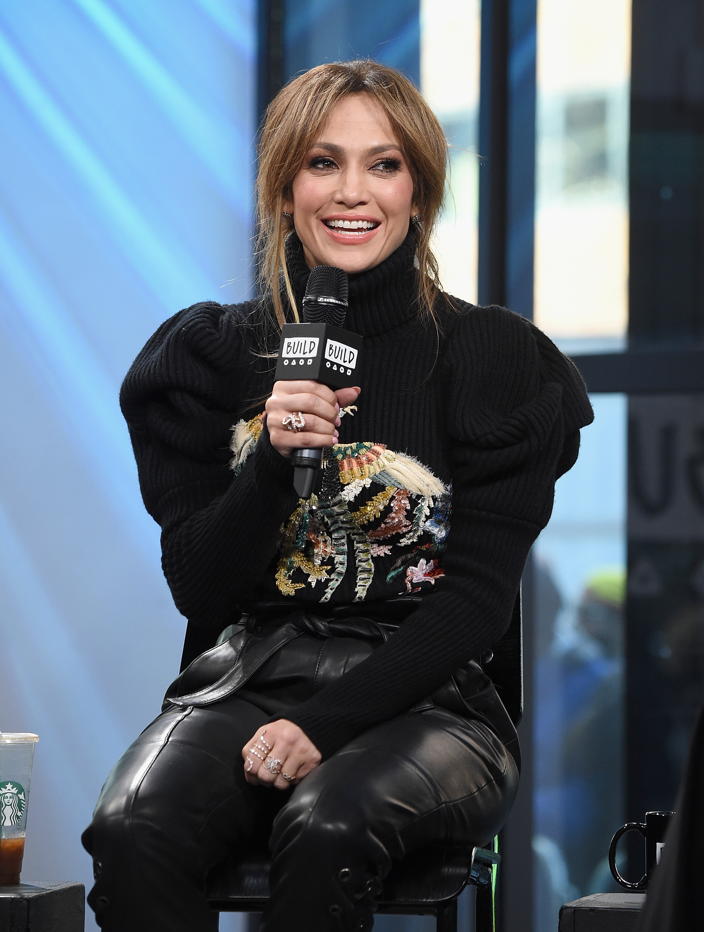 Jennifer Lopez discuss "Shades of Blue" at Build Studio in New York City on March 2, 2017 | Source: Getty Images