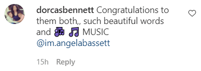 A netizen's comment on Angela Bassett's Instagram post | Photo: Instagram/im.angelabassett