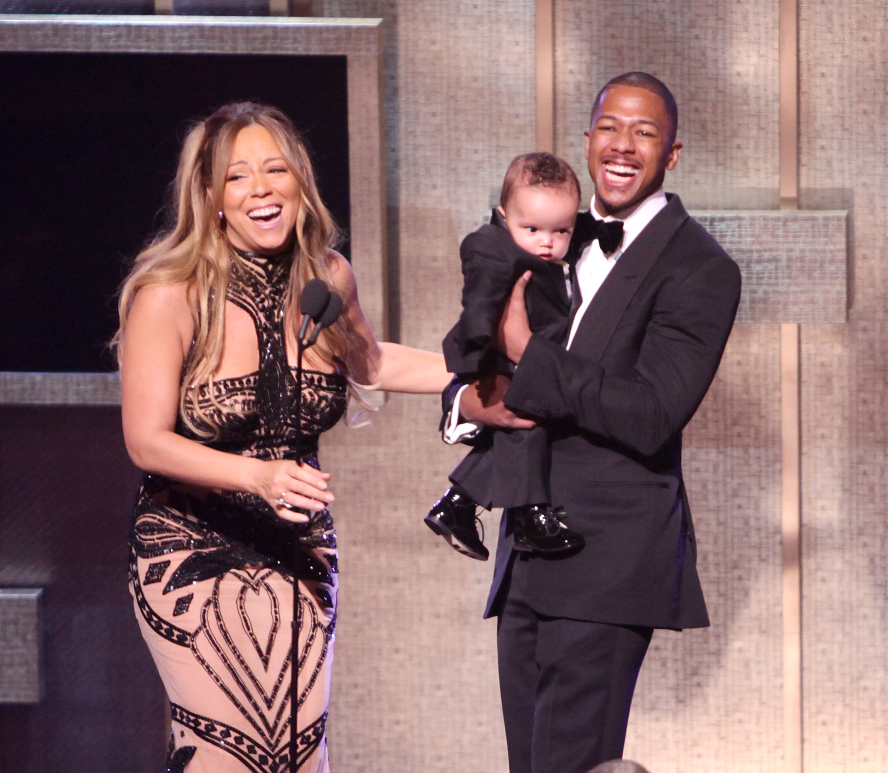Mariah Carey and Nick Cannon with their son, Moroccan Scott Cannon at the BET Awards in 2012 | Source: Getty Images