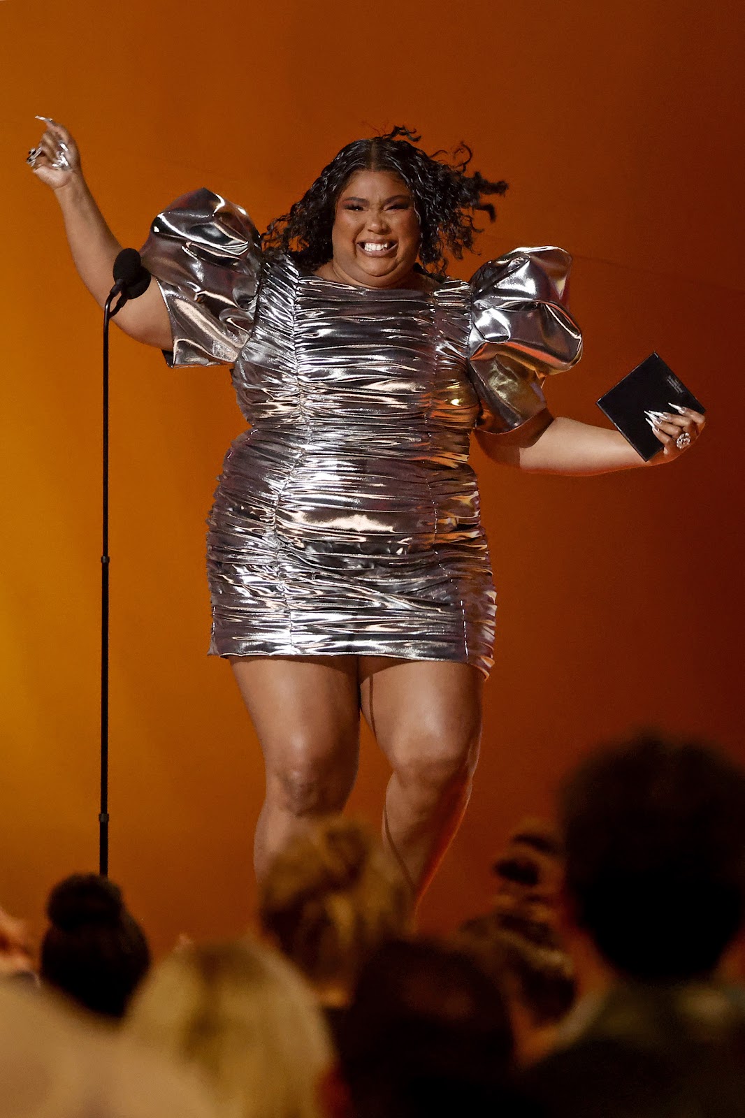 Lizzo accepting her award for Record of the Year at the 65th Grammy Awards in Los Angeles, California on February 5, 2023. | Source: Getty Images