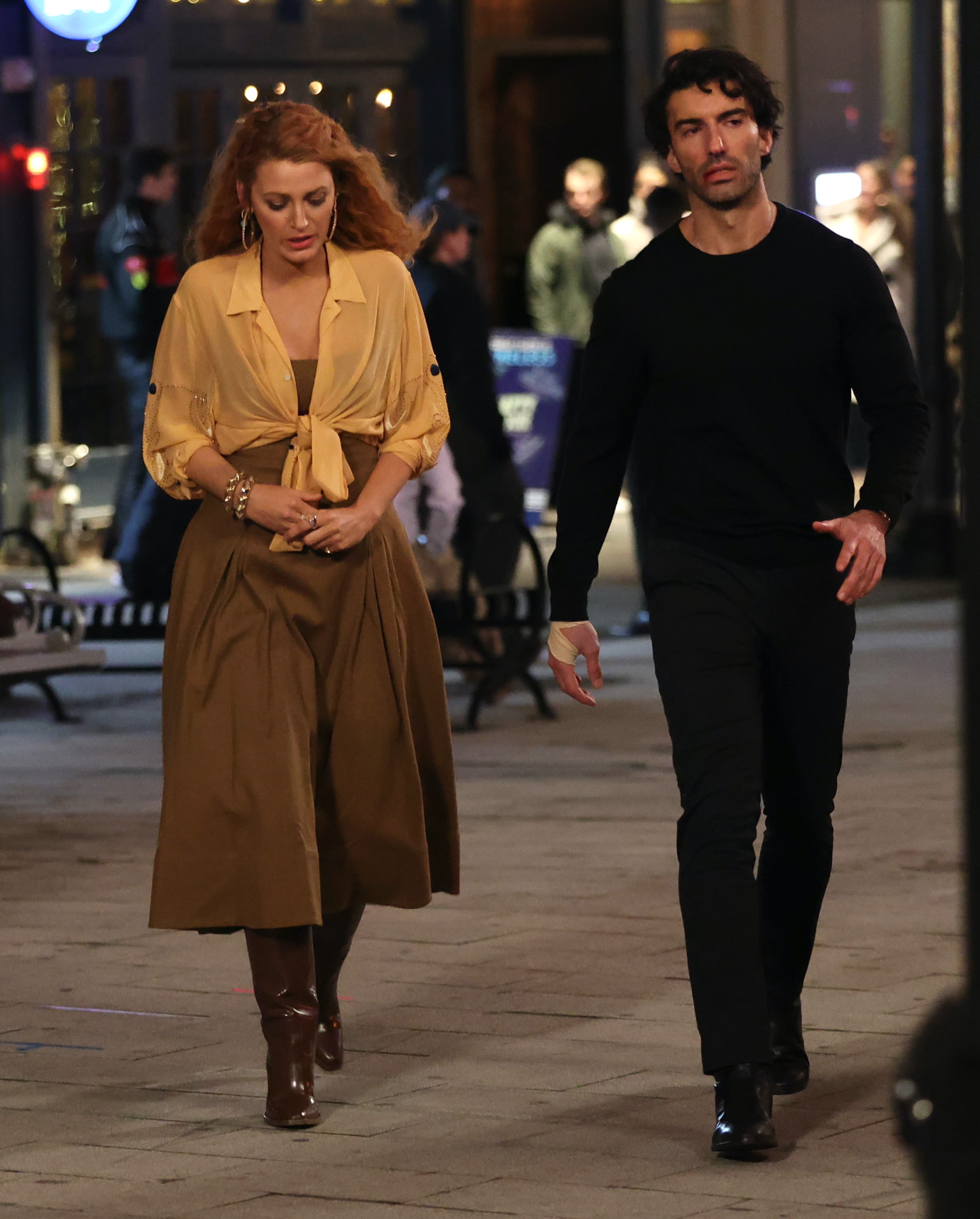 Blake Lively and Justin Baldoni are on the set of "It Ends with Us," 2024 | Source: Getty Images