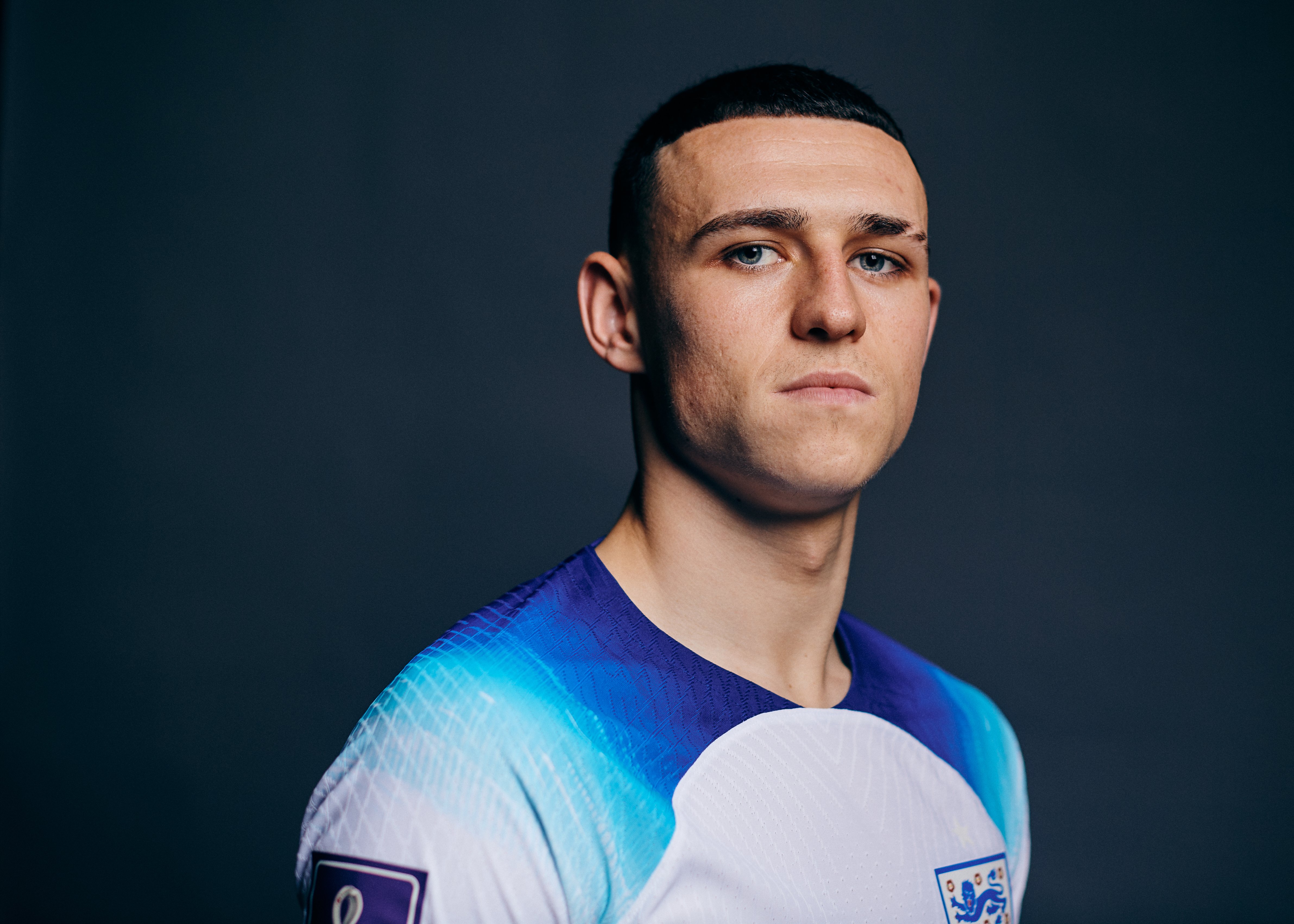 Phil Foden during the official FIFA World Cup Qatar 2022 portrait session on November 16, 2022, in Doha, Qatar. | Source: Getty Images
